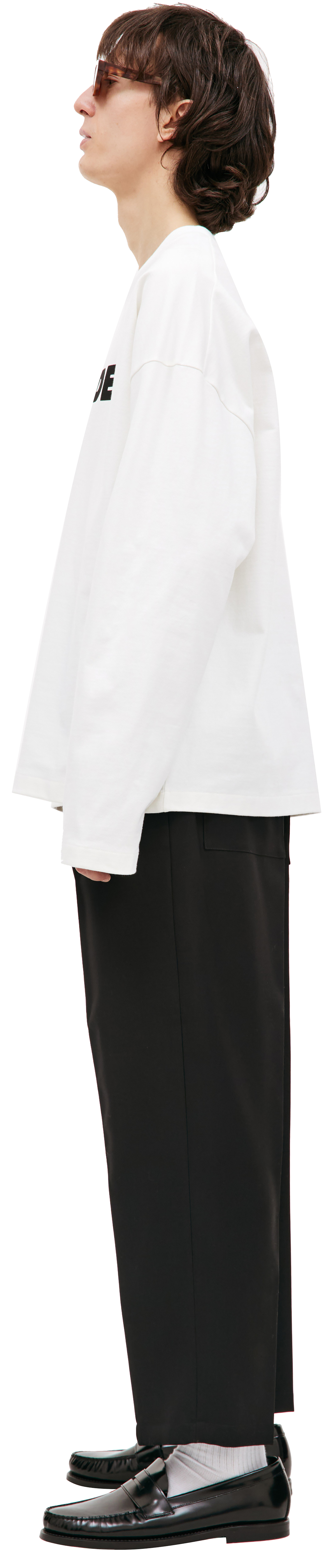 Jil Sander Оверсайз лонгслив с логотипом