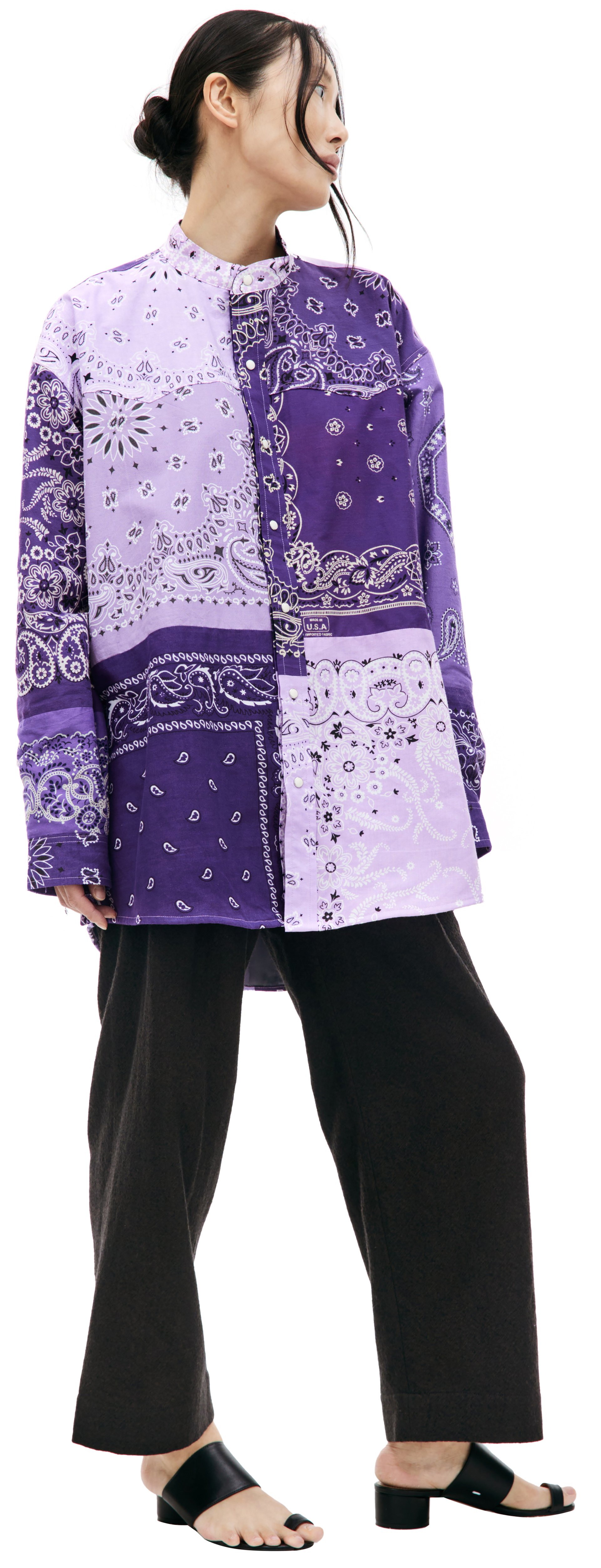 Children of the discordance Рубашка на кнопках с принтом пейсли