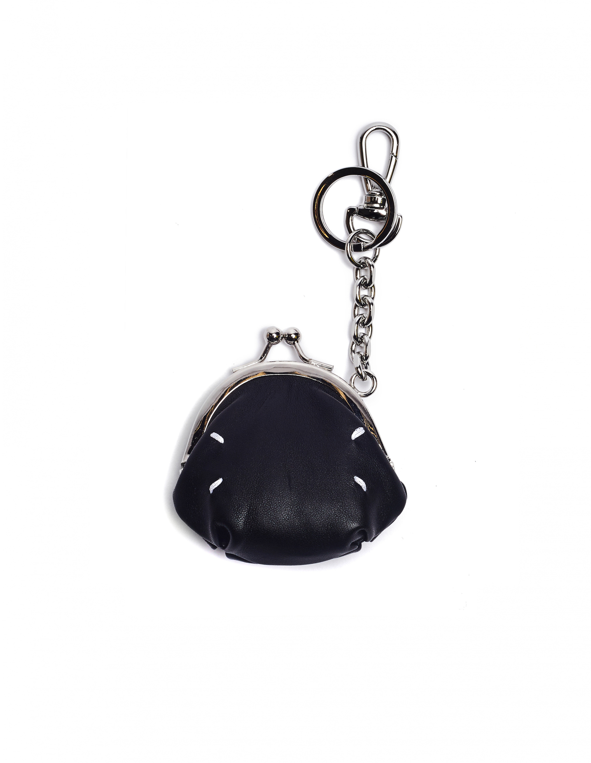 Maison Margiela Черный кожаный кошелек для монет