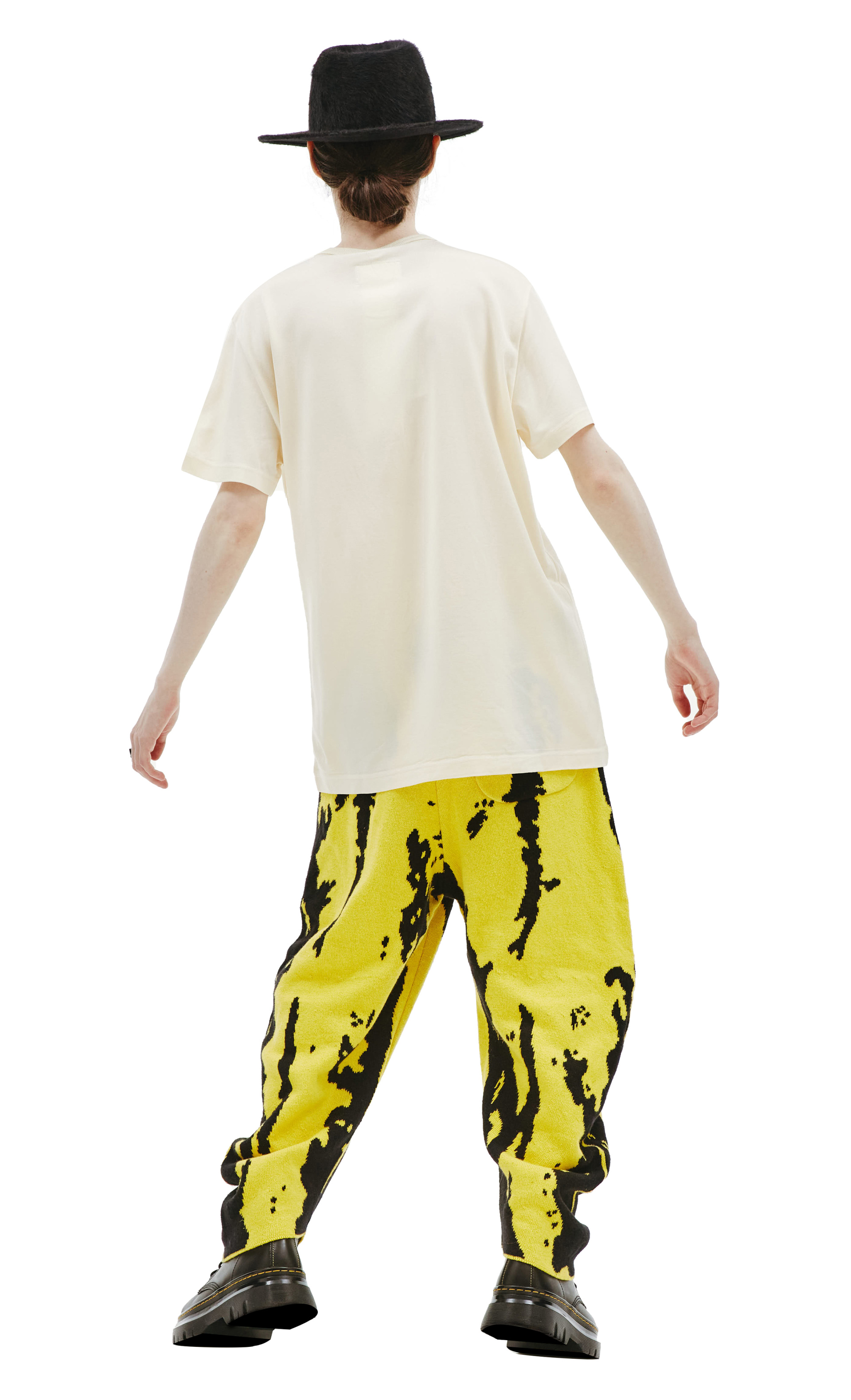 Doublet Бежевая футболка с вышивкой