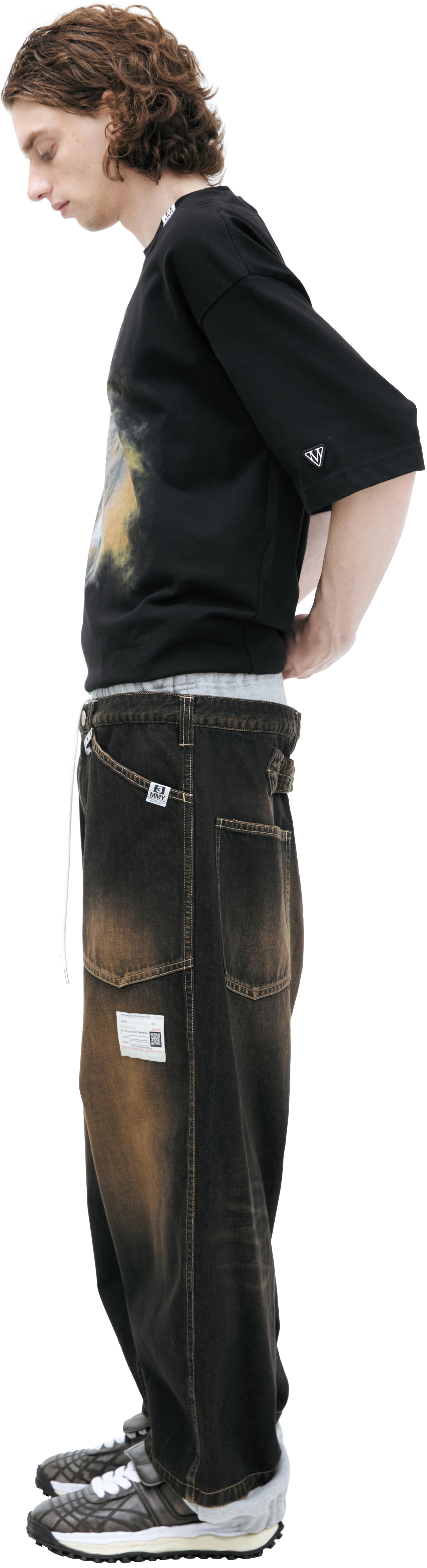 Maison Mihara Yasuhiro Джинсы с накладными карманами