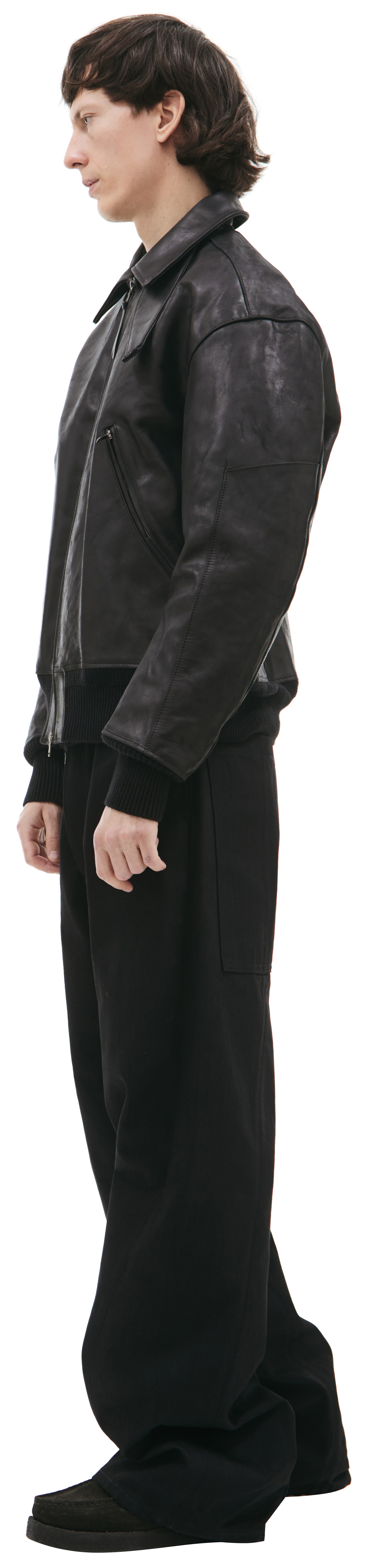 The Viridi-Anne Кожаная куртка с воротником