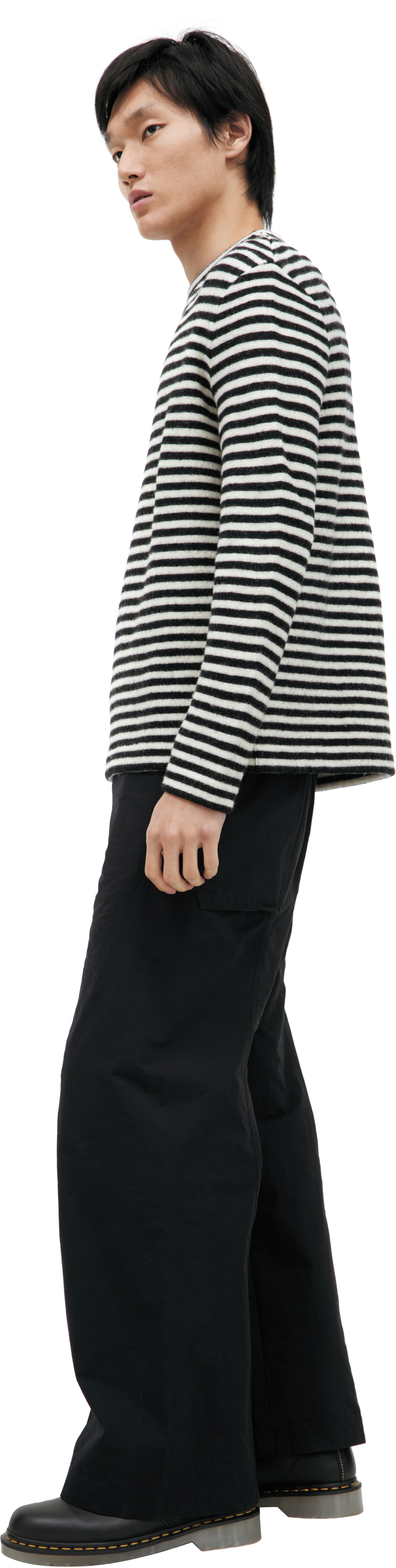 Jil Sander Шерстяной свитер в полоску