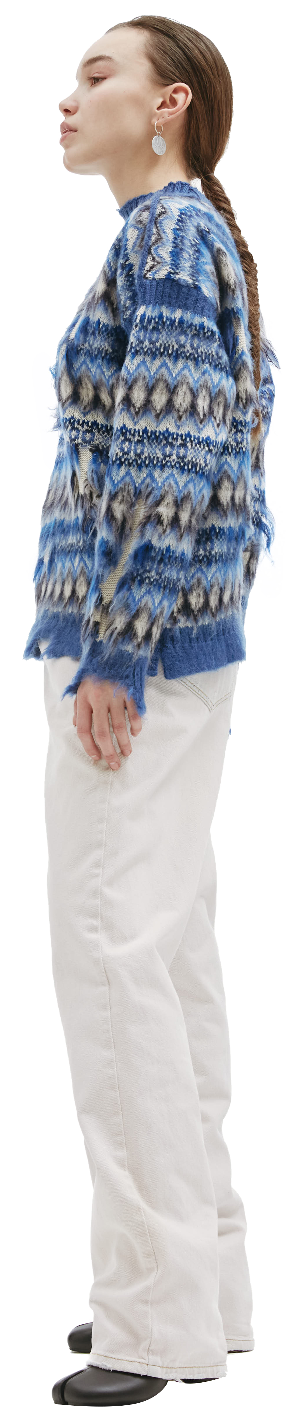 Maison Margiela Свитер из шерсти с винтажным эффектом