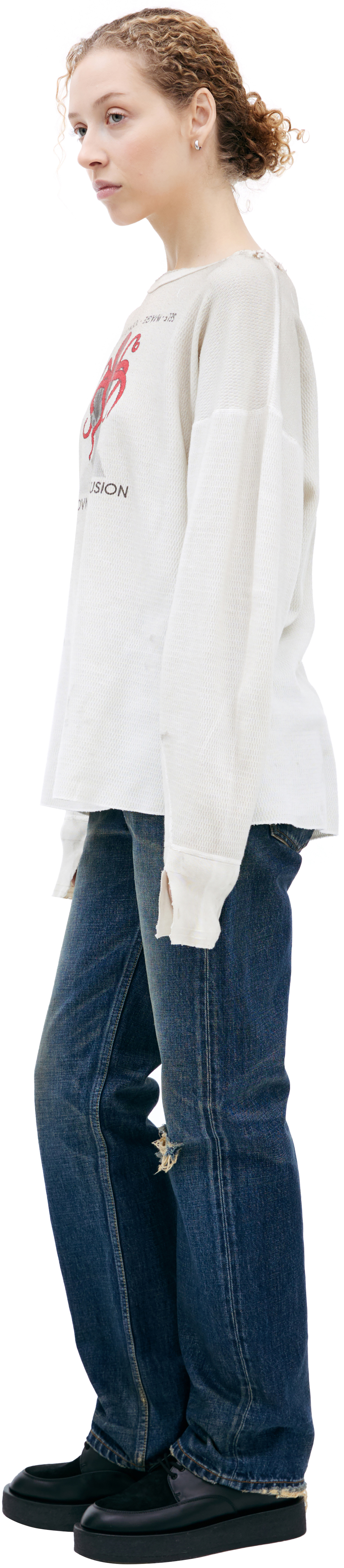 Enfants Riches Déprimés Белый лонгслив с принтом