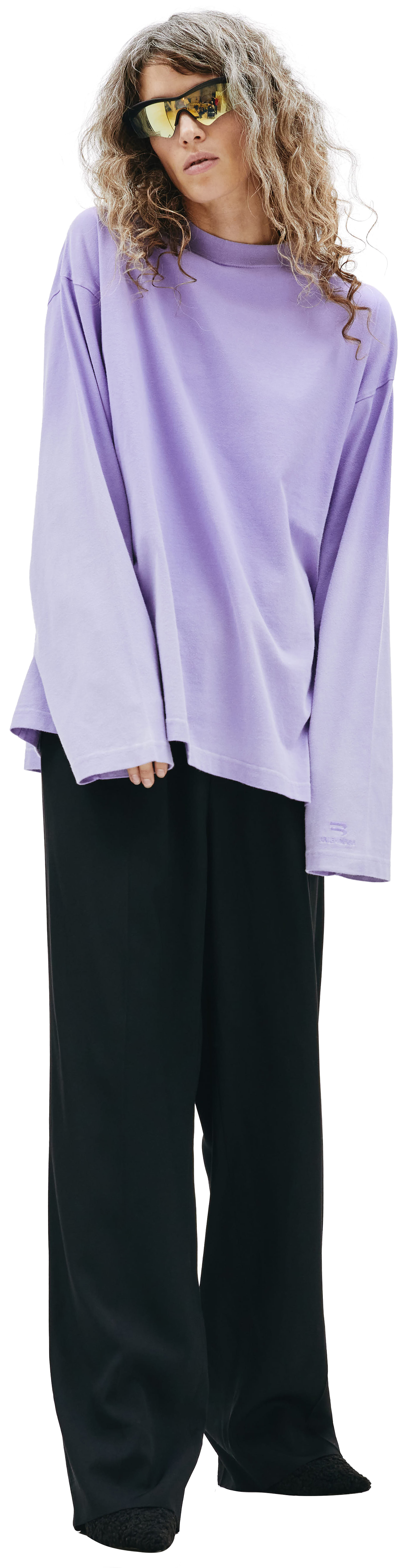 Balenciaga Лонгслив из хлопка с мини-вышивкой