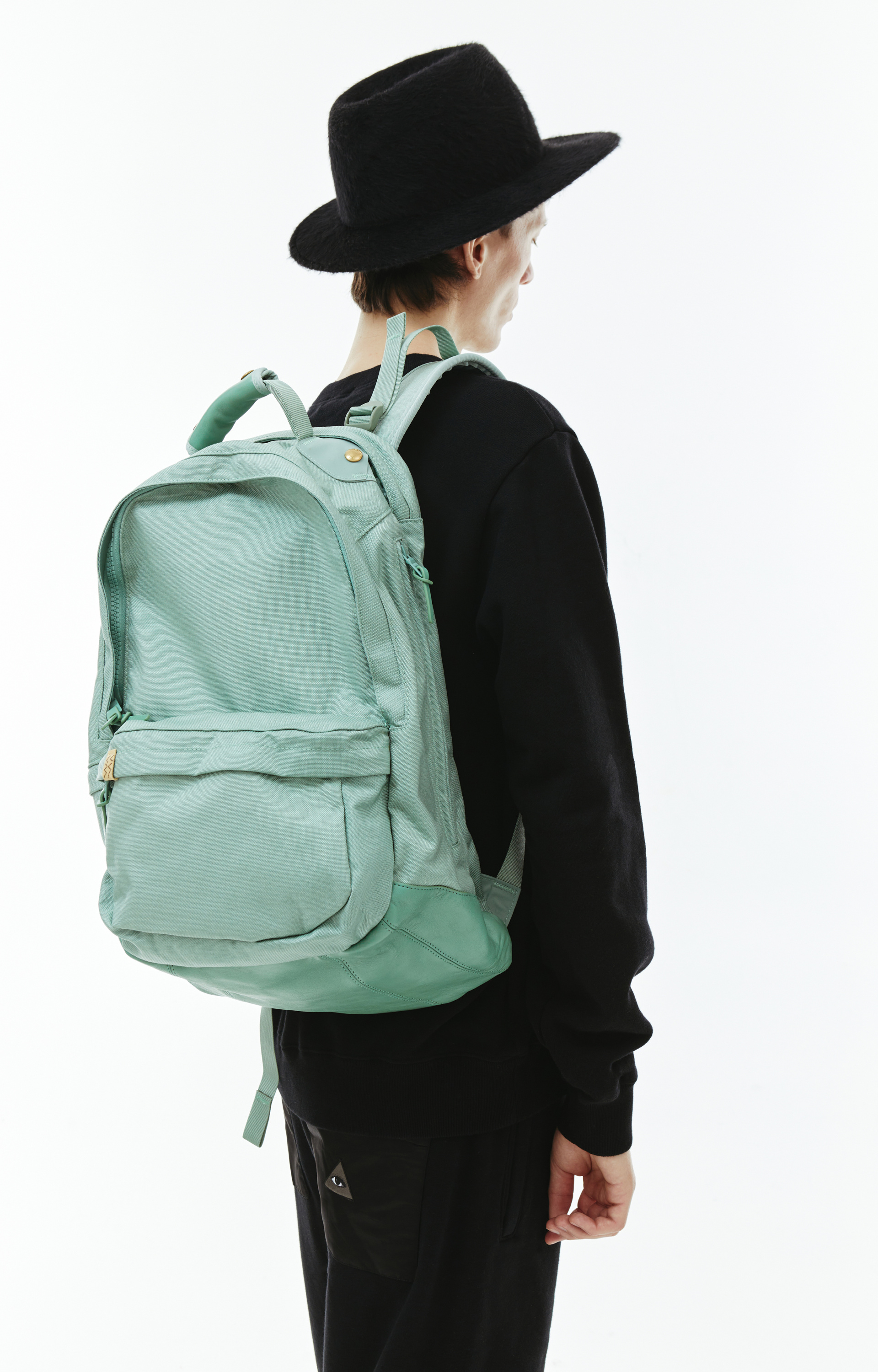 visvim Рюкзак с кожаной отделкой