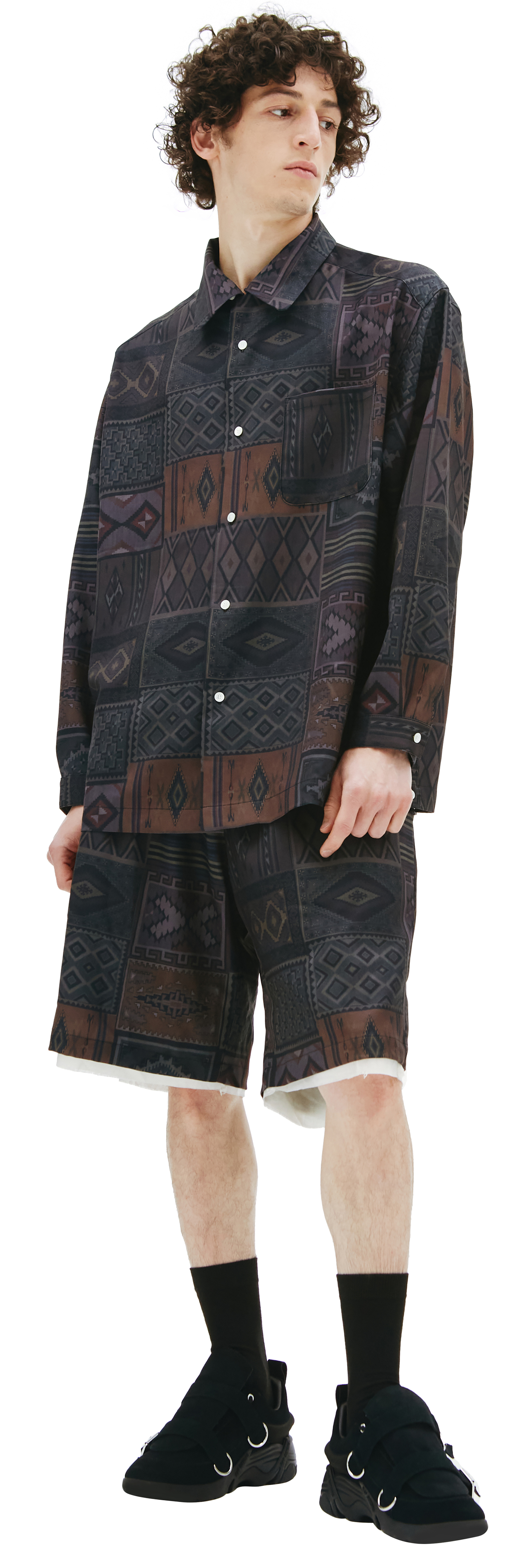 Children of the discordance Рубашка с этническим монопринтом