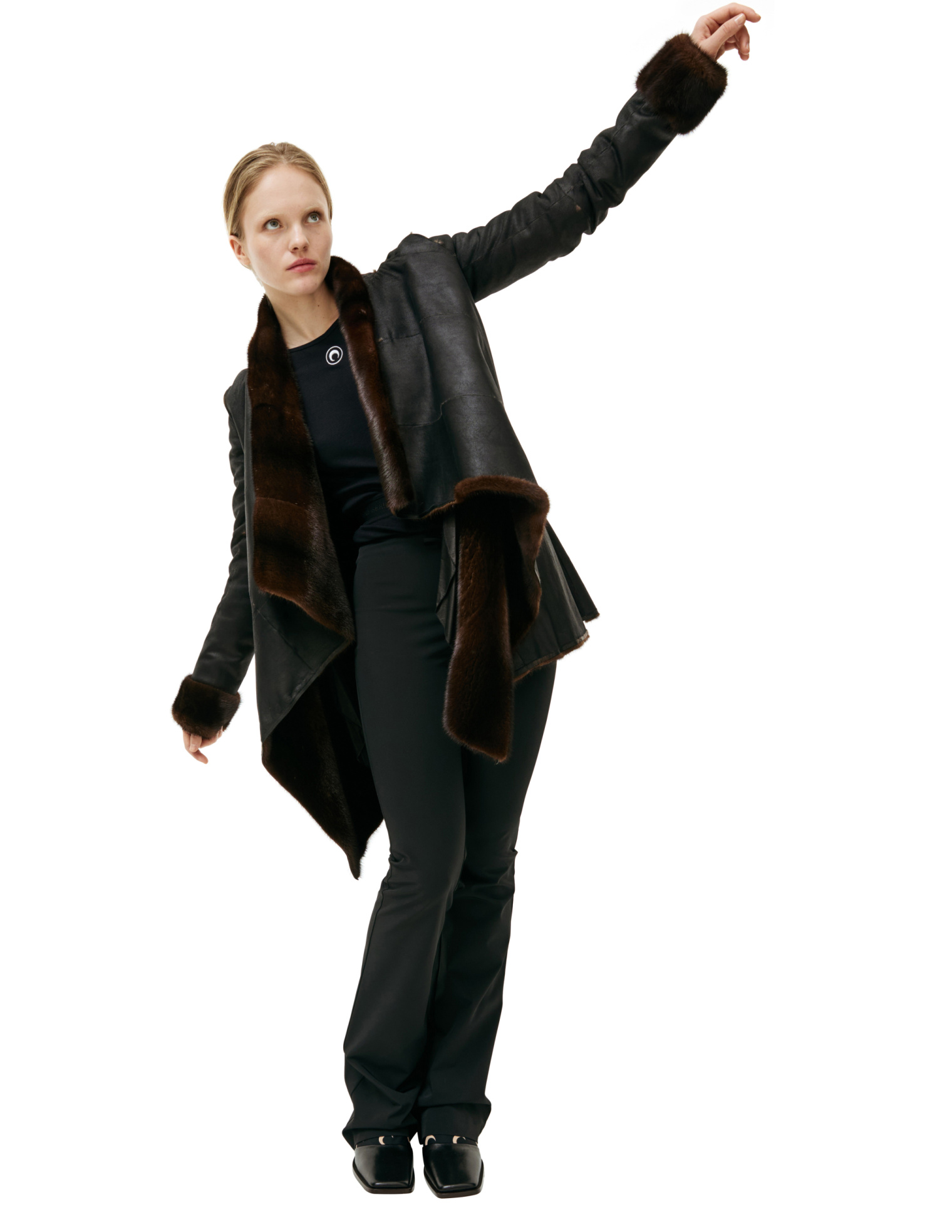 HUN Rick Owens Двусторонняя норковая шуба