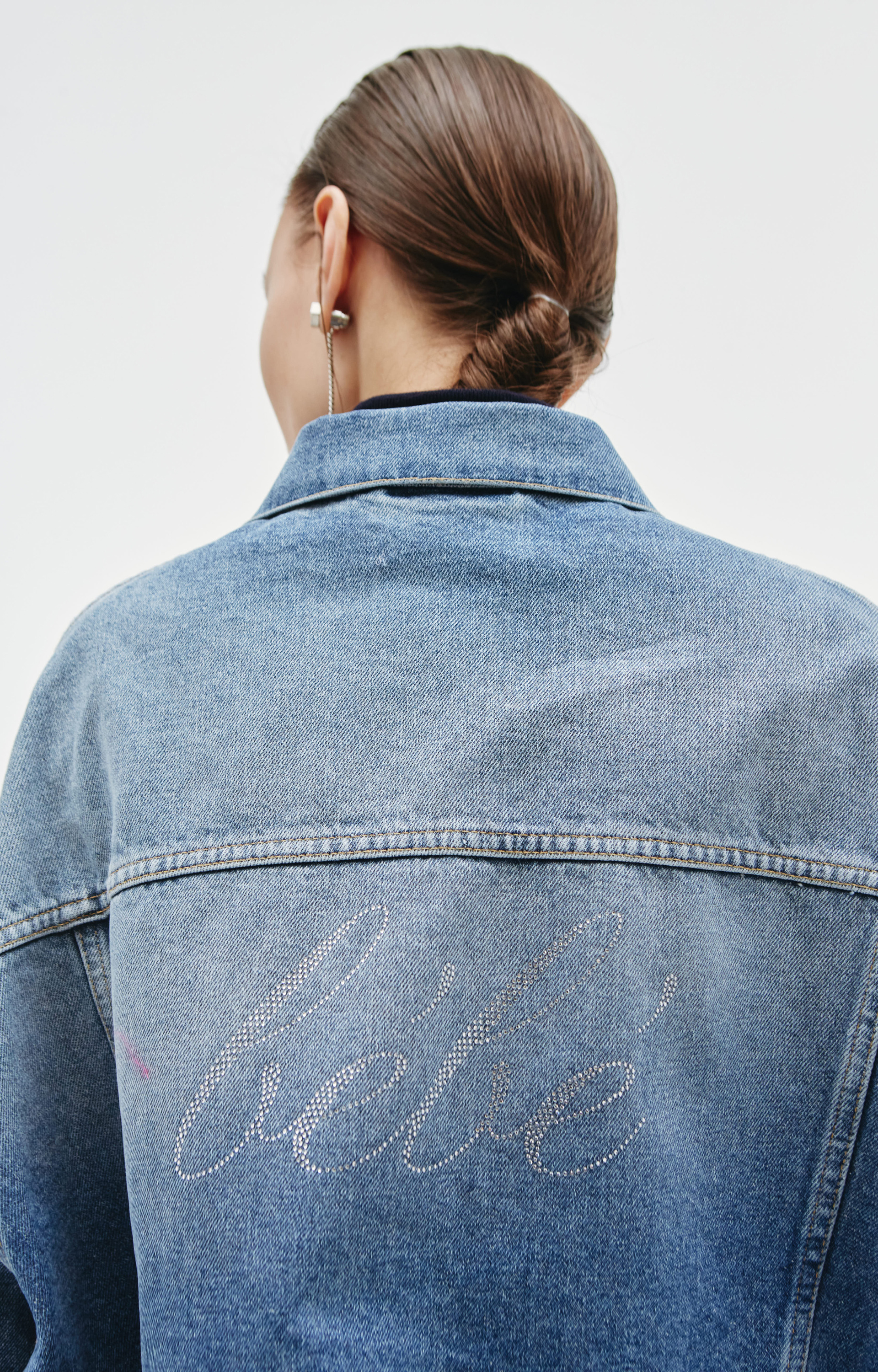 Balenciaga Джинсовая куртка с надписью Bebe