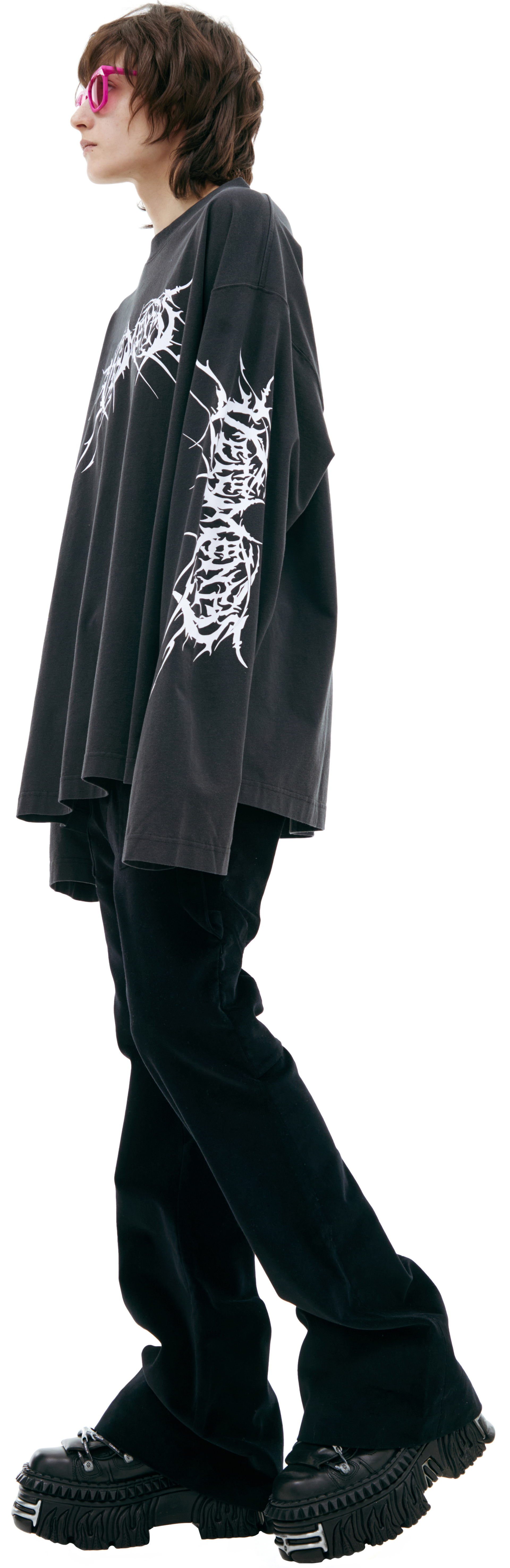 VETEMENTS Хлопковый лонгслив с принтом