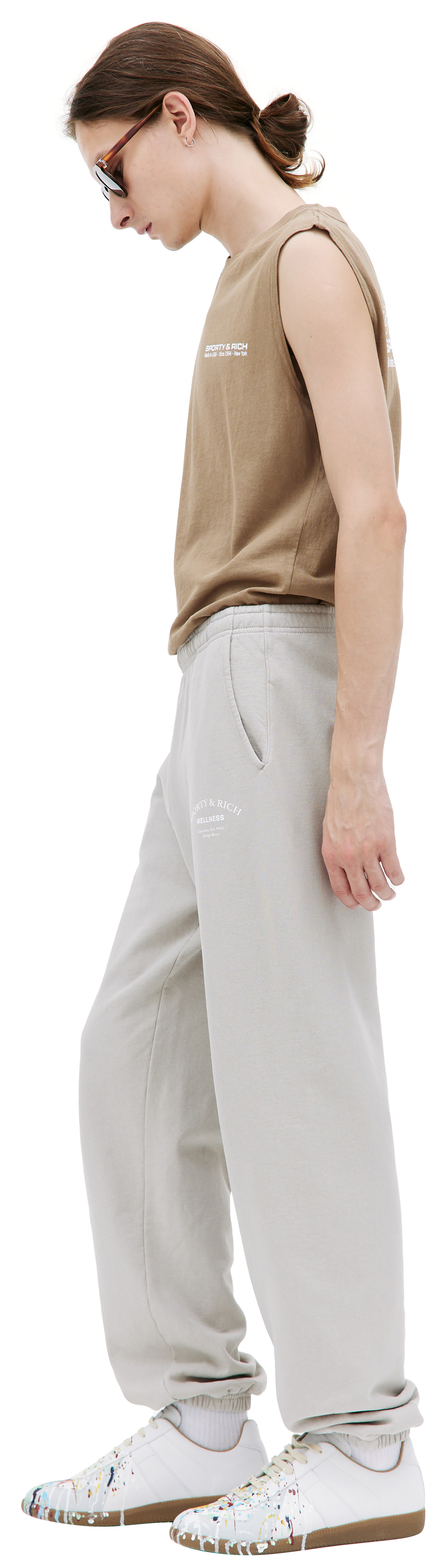 SPORTY & RICH Спортивные брюки с принтом \'Wellness\'