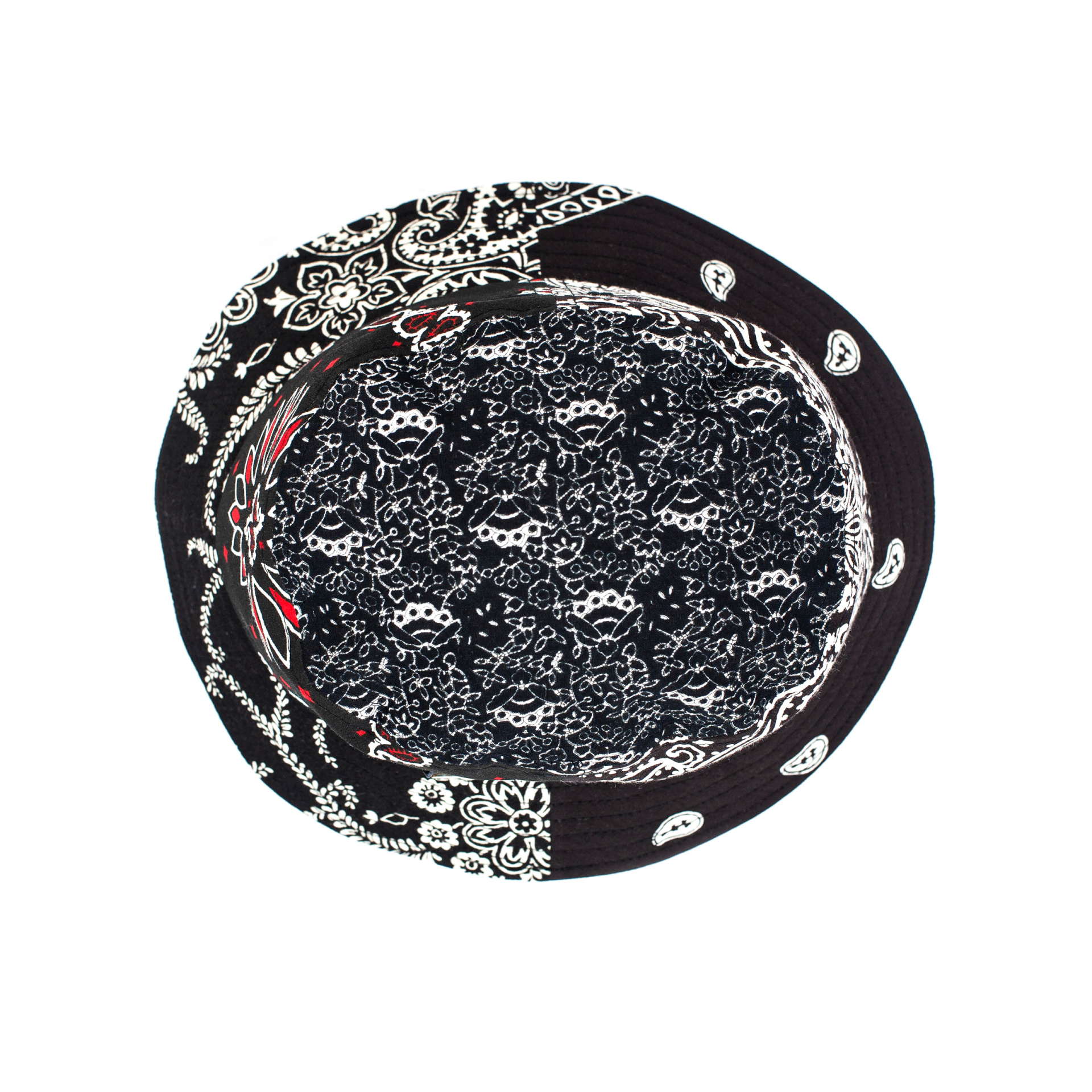 Children of the discordance Черная панама с принтом пейсли