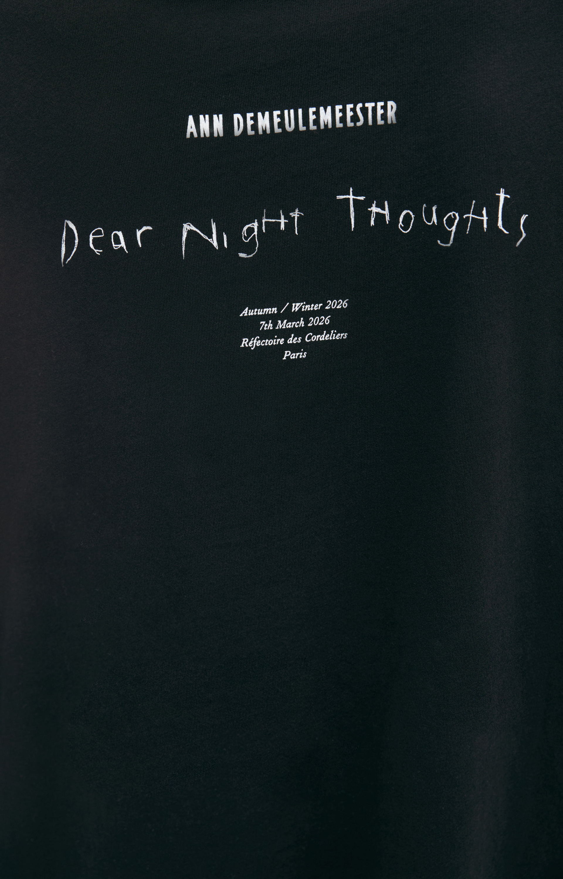 Ann Demeulemeester Лонгслив с надписью DEAR NIGHT THOUGHTS