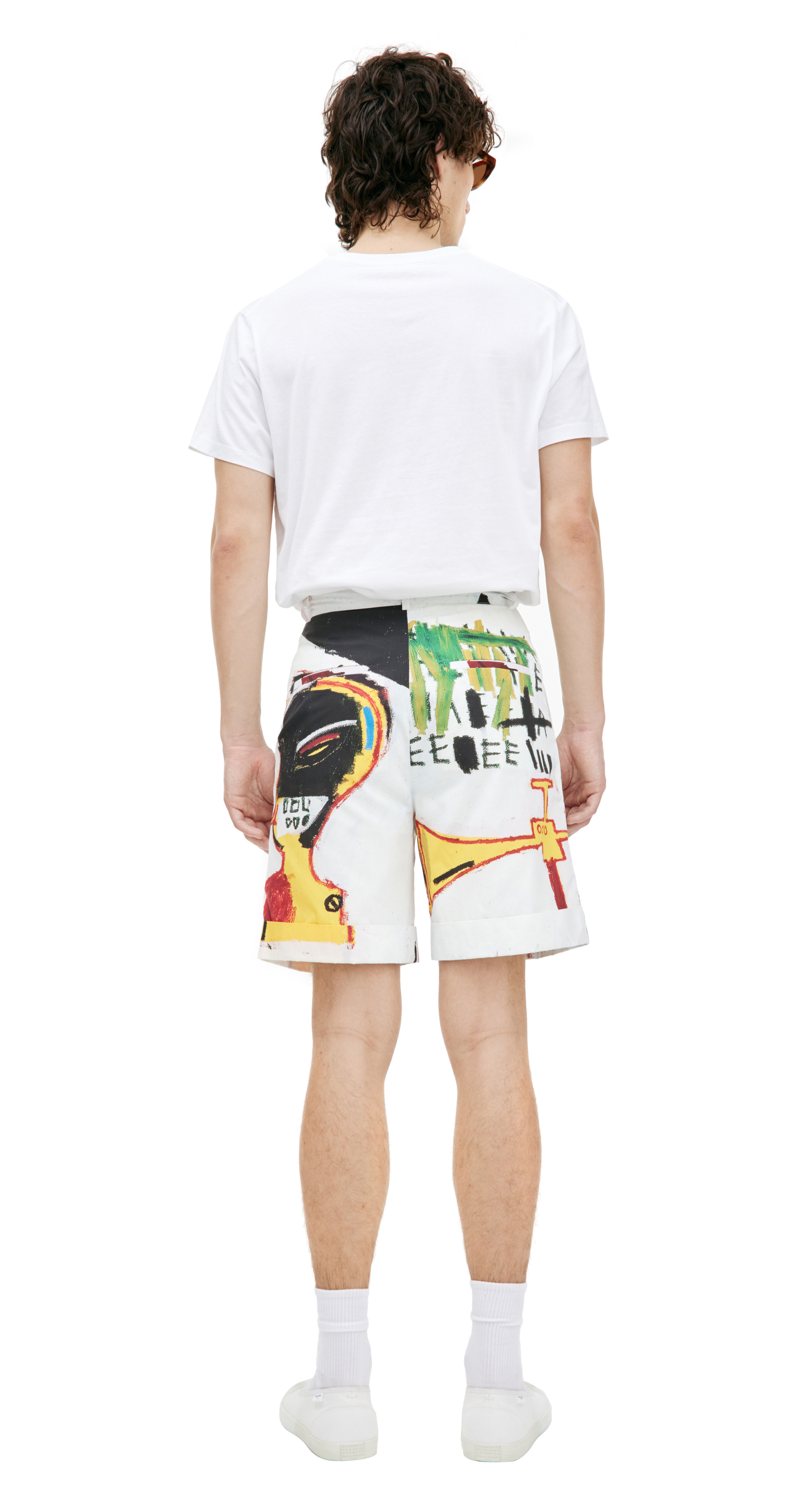 Honey Fucking Dijon Белые шорты с монопринтом