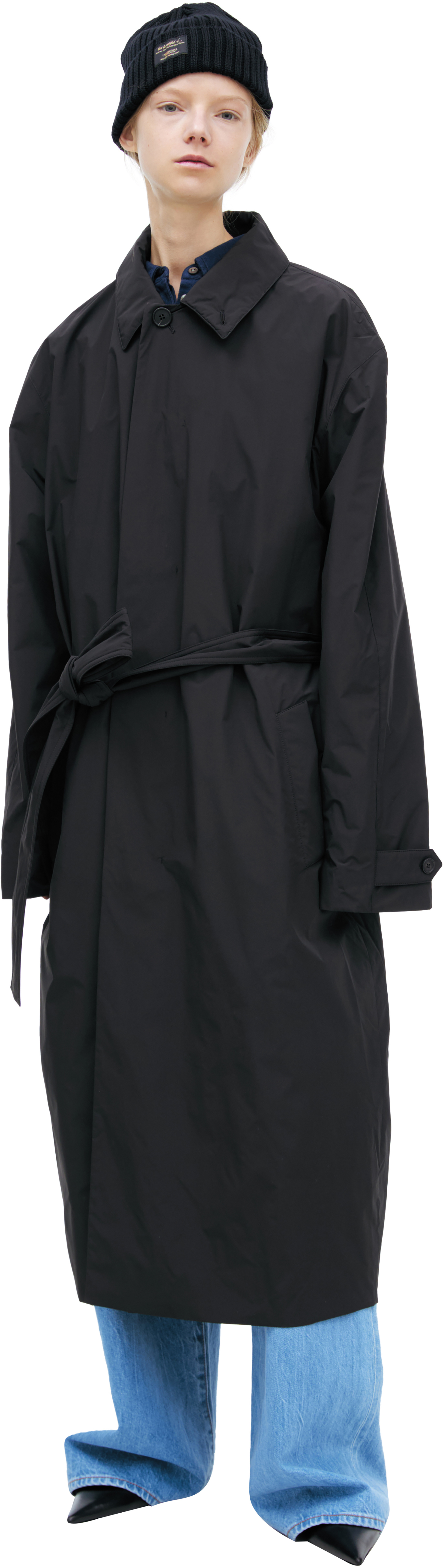 The Row Черное пальто на пуговицах