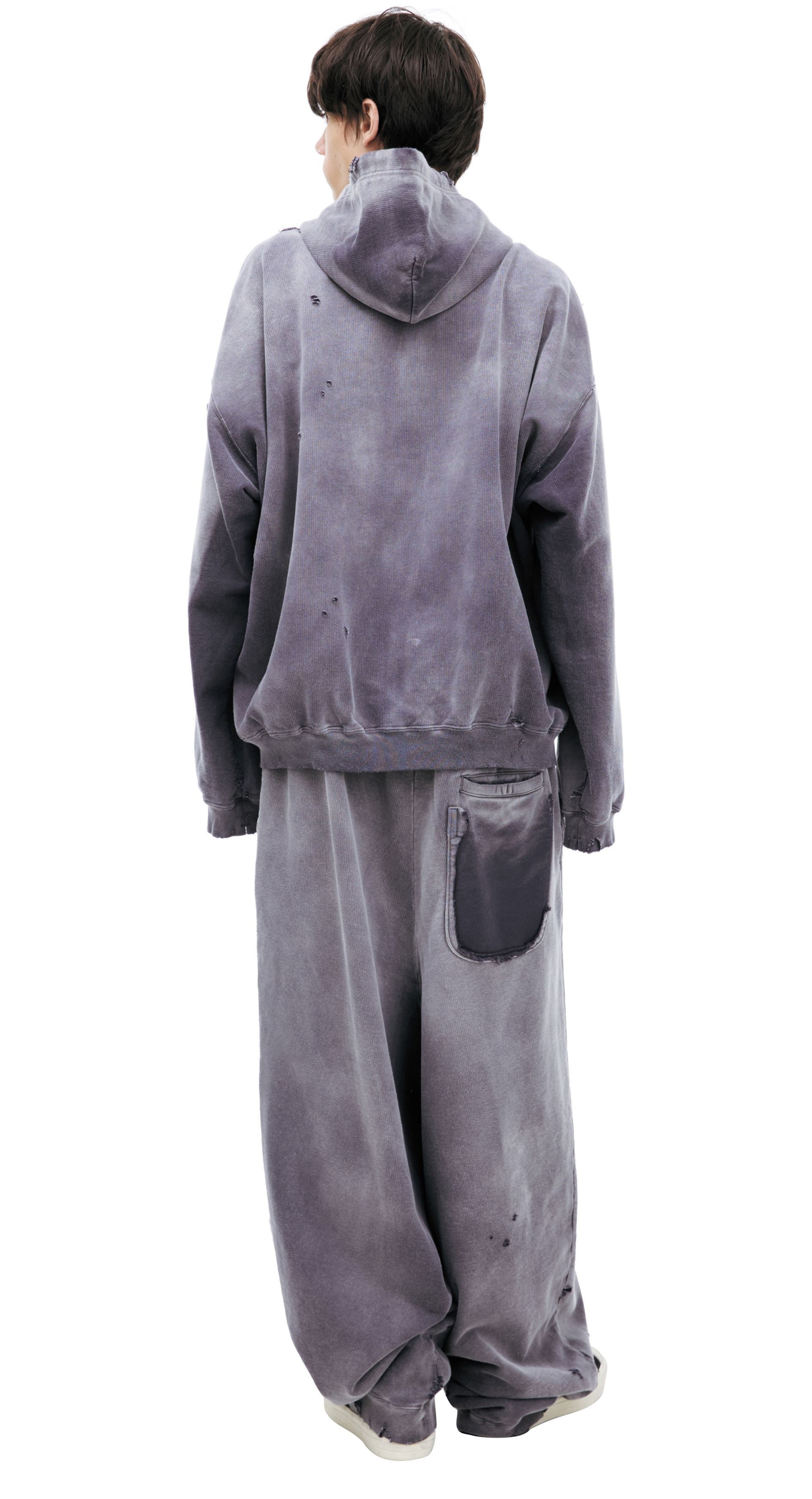 Maison Mihara Yasuhiro Серое худи на молнии