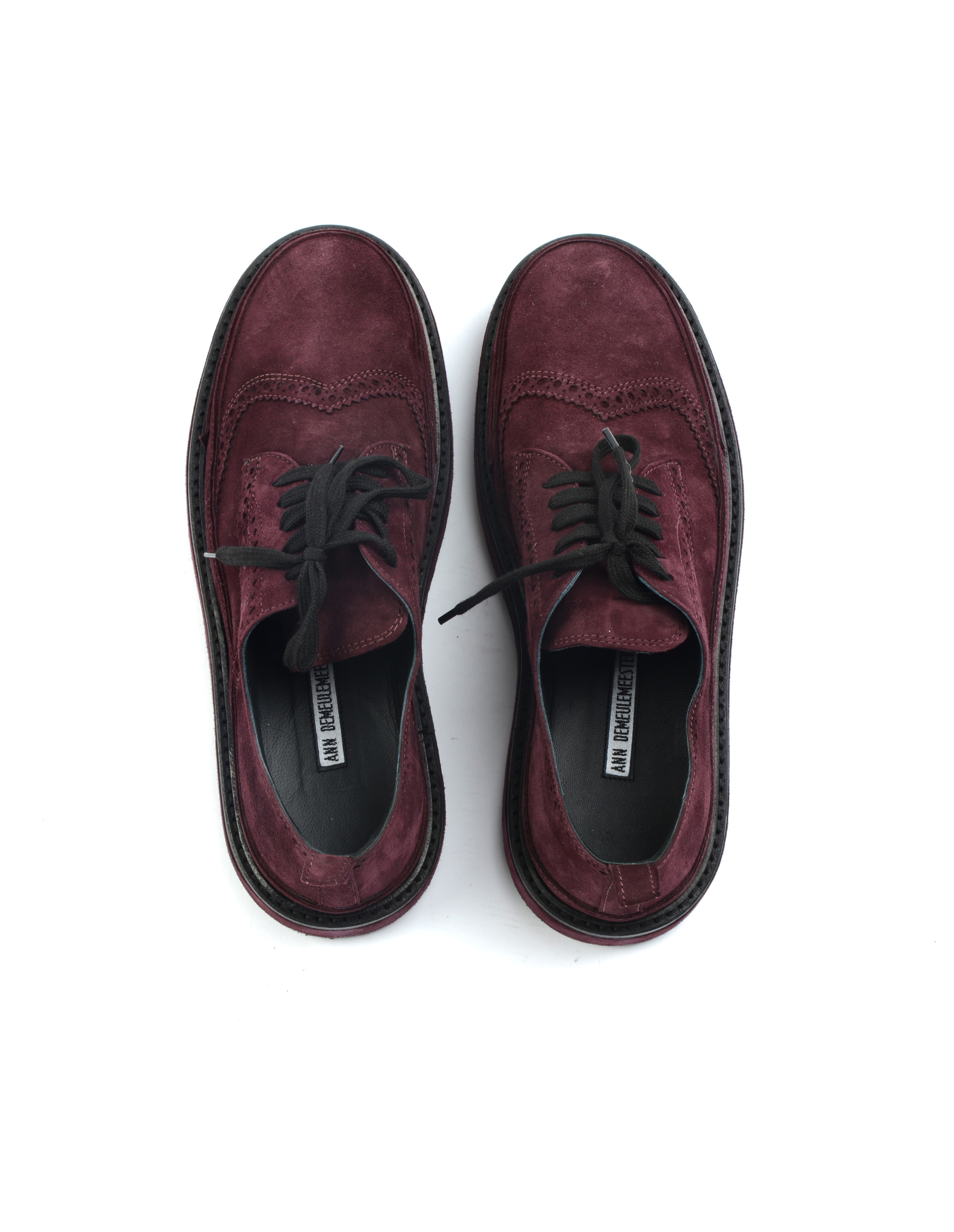 Ann Demeulemeester Замшевые броги на платформе