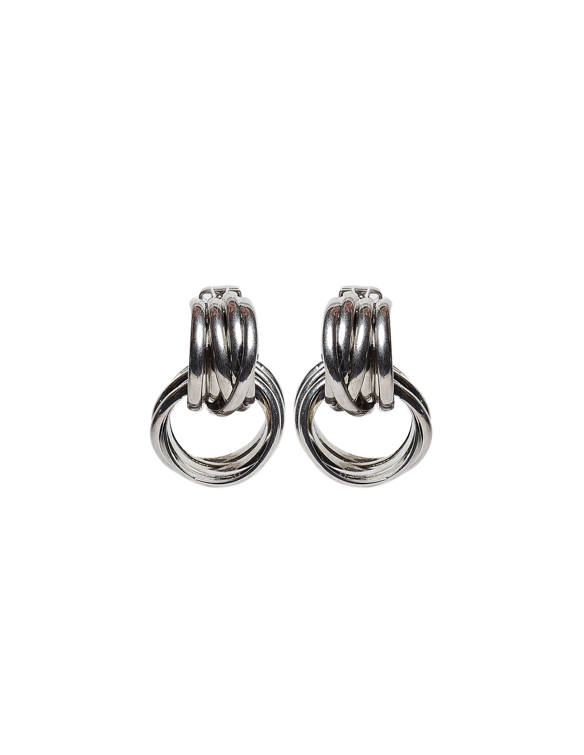 Balenciaga Серебристые серьги Multirings