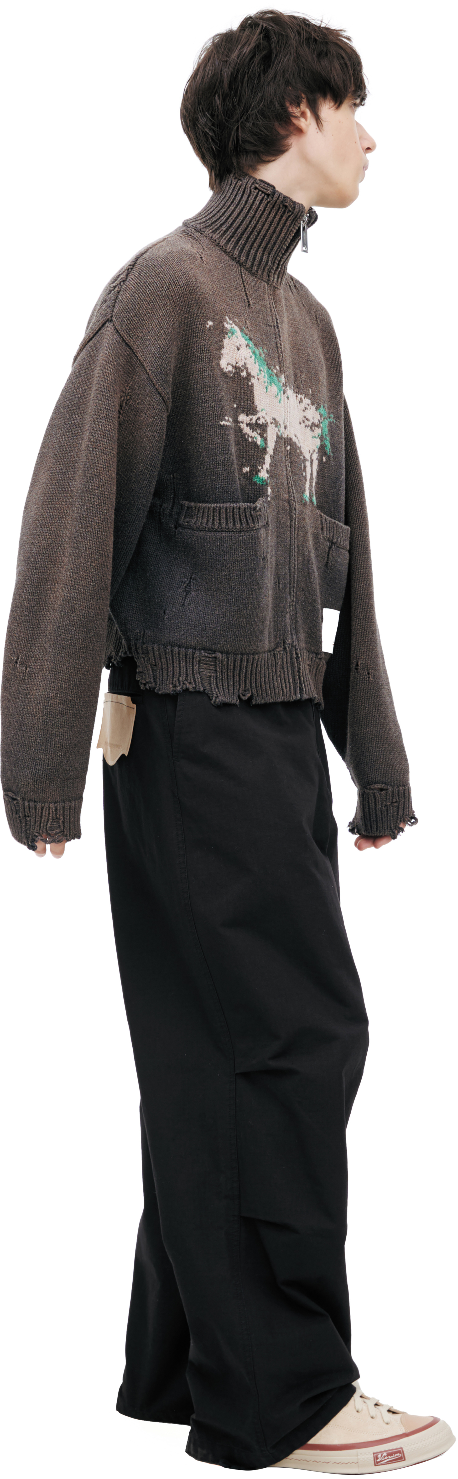 Maison Mihara Yasuhiro Кардиган с вышитым рисунком