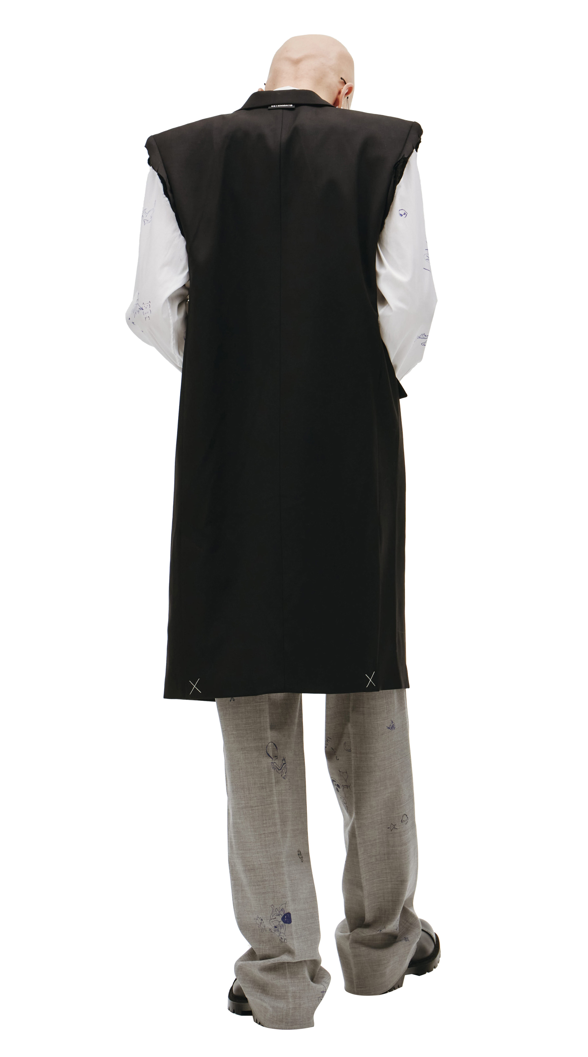 VETEMENTS Черный пиджак без рукавов