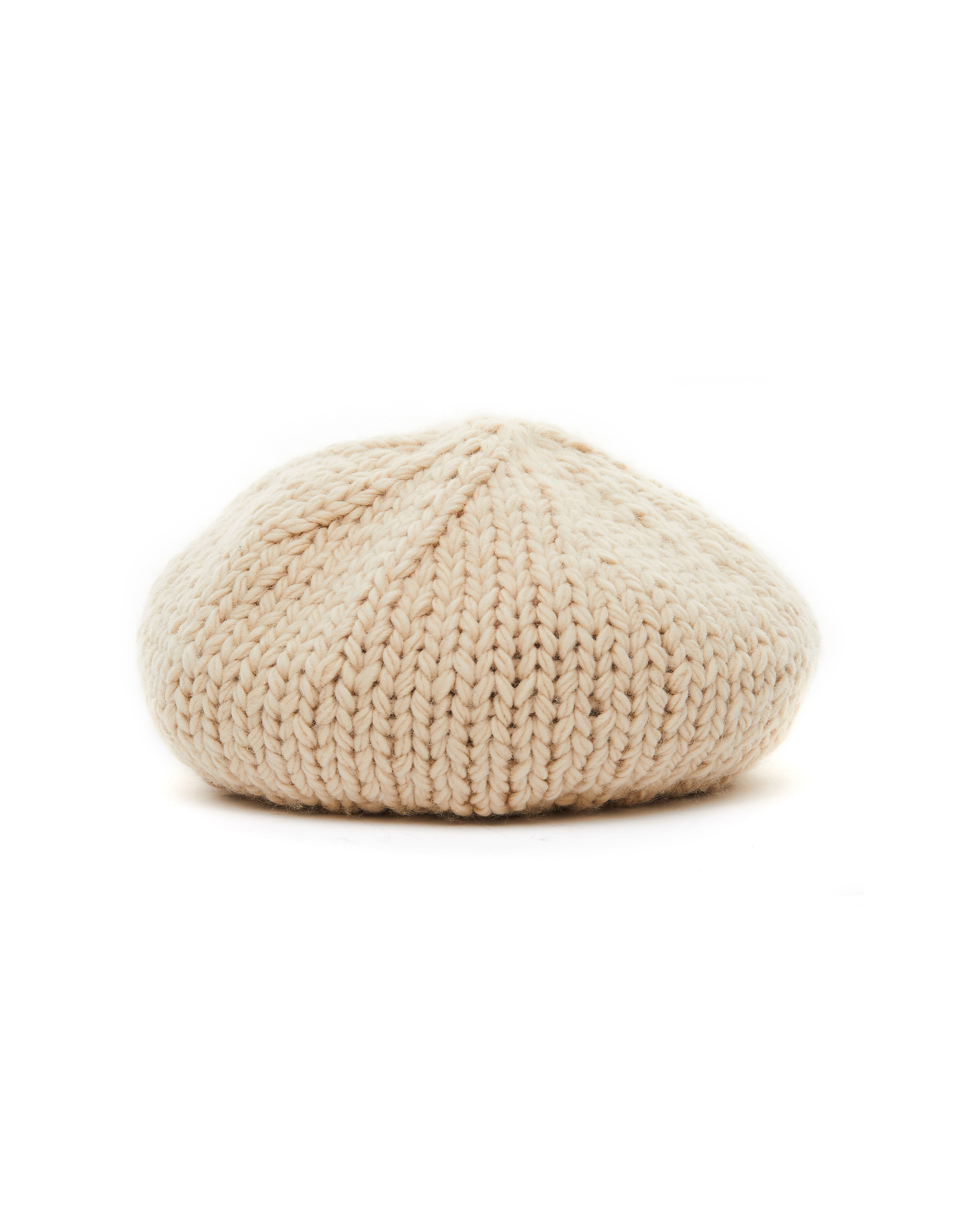 Undercover Бежевый шерстяной берет с вышивкой