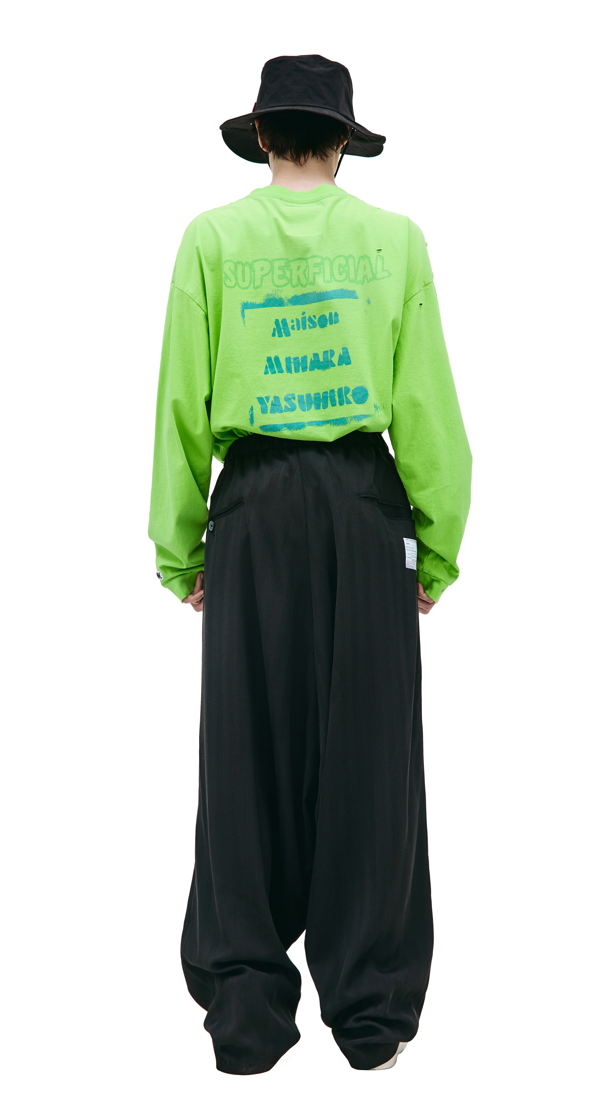 Maison Mihara Yasuhiro Широкие брюки с защипами