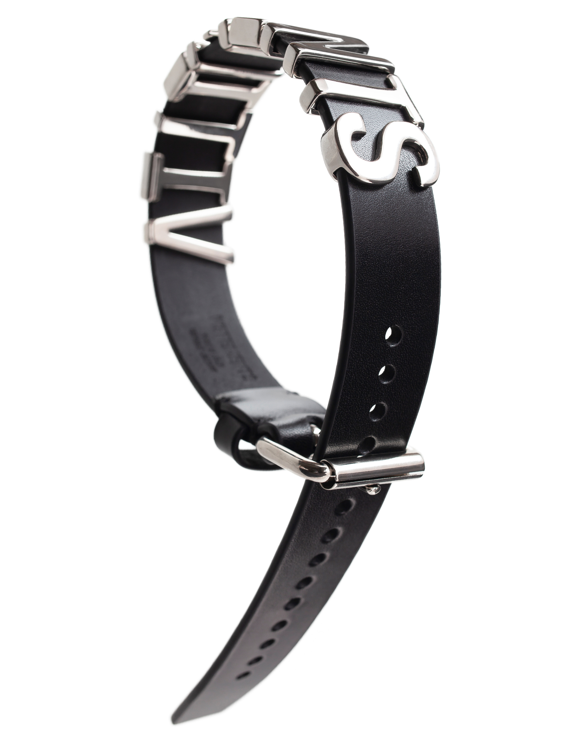 VETEMENTS Кожаный чокер с металлическими буквами