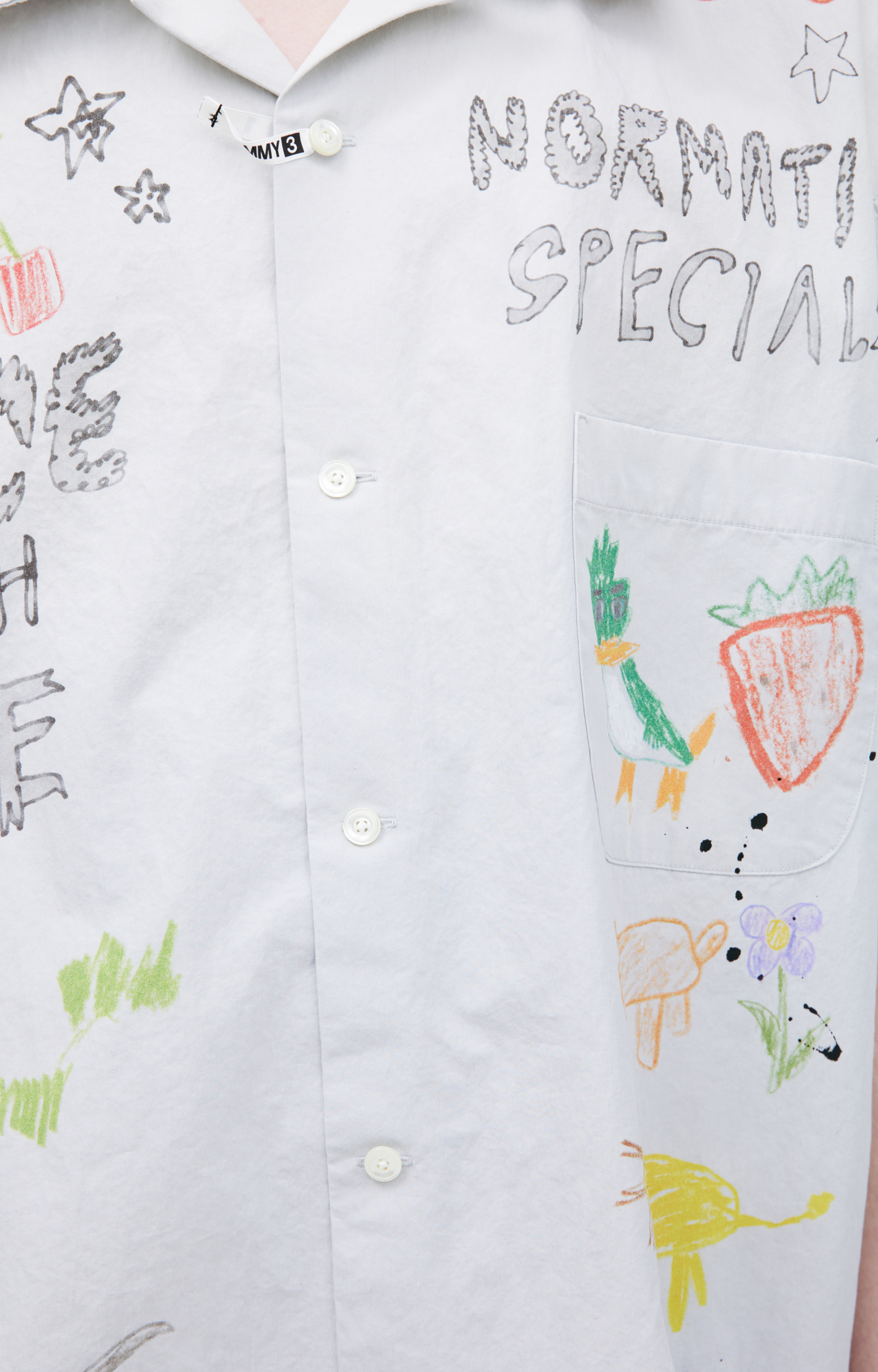 Maison Mihara Yasuhiro Рубашка с монопринтом