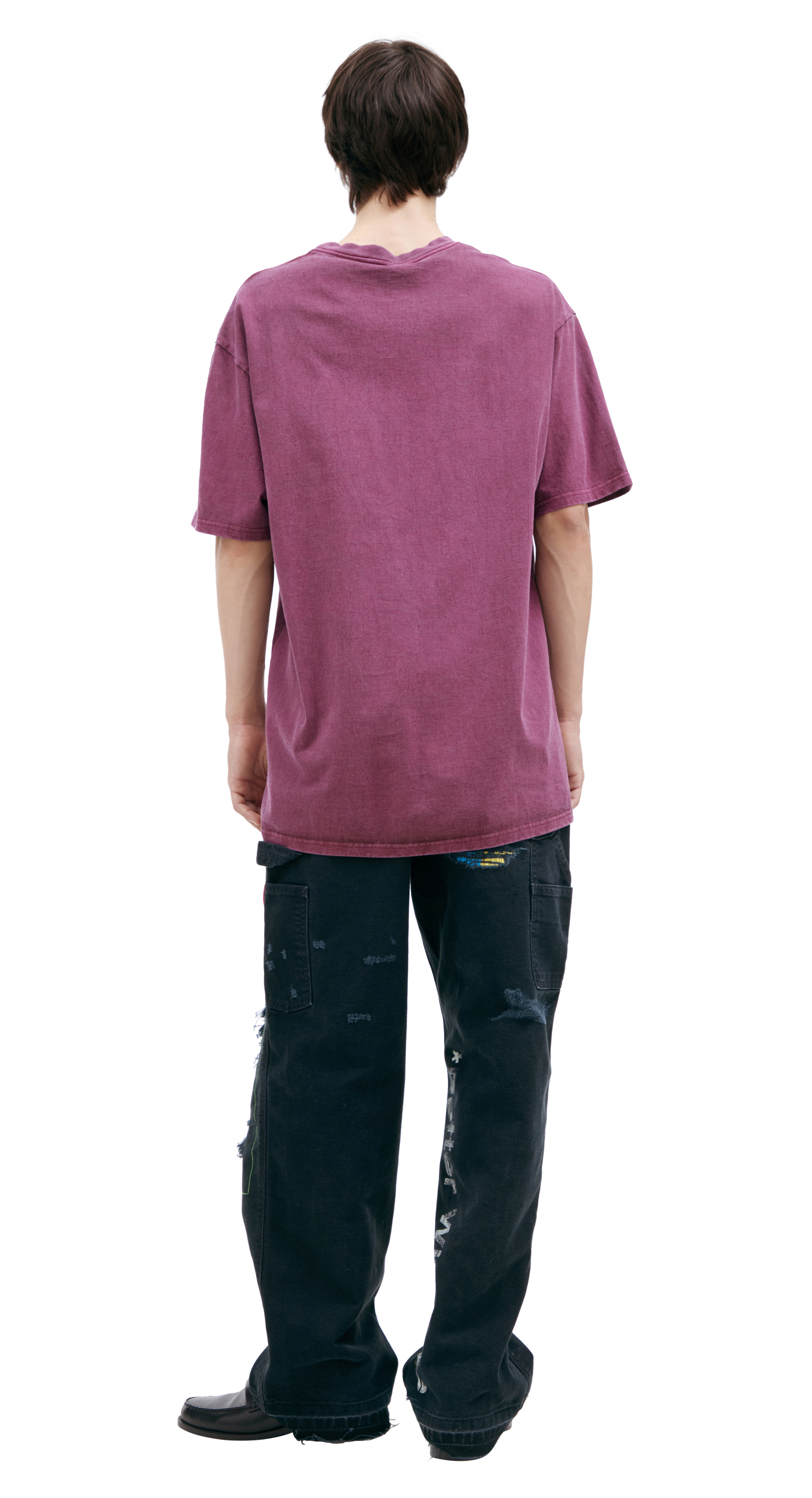 Undercover Бордовая футболка с принтом