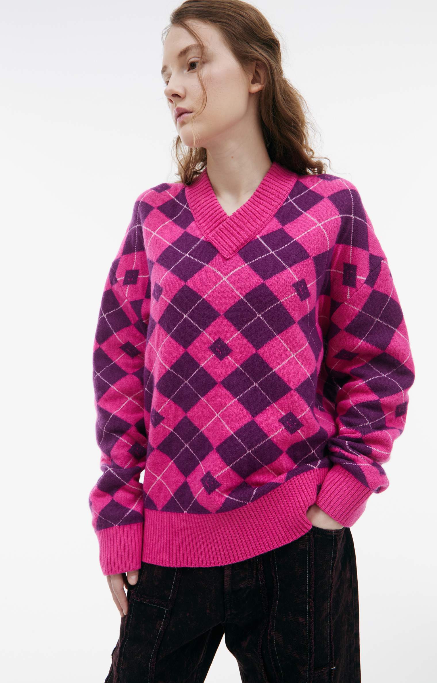 Acne Studios Шерстяной свитер с монопринтом