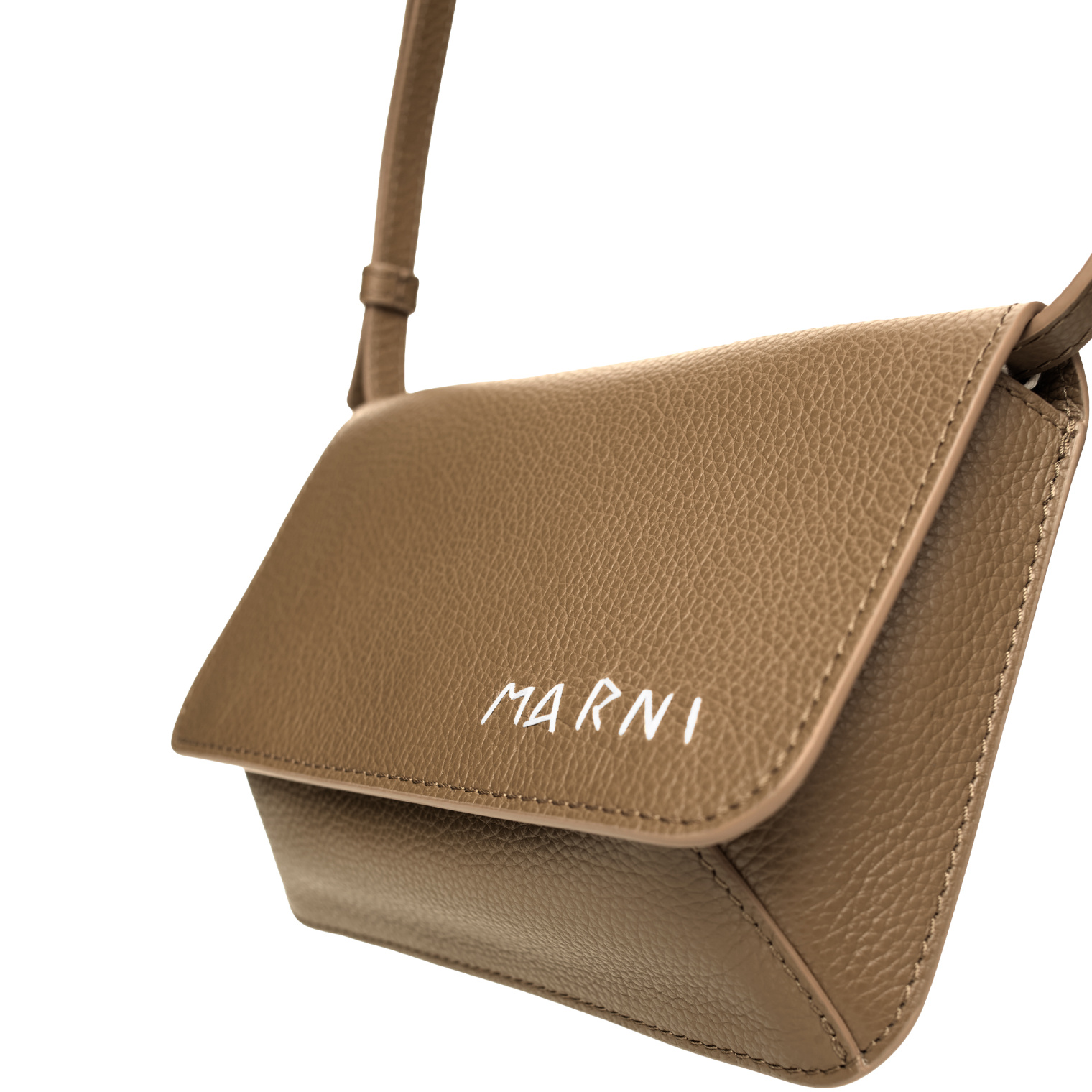 Marni Кожаная сумка с вышитым логотипом