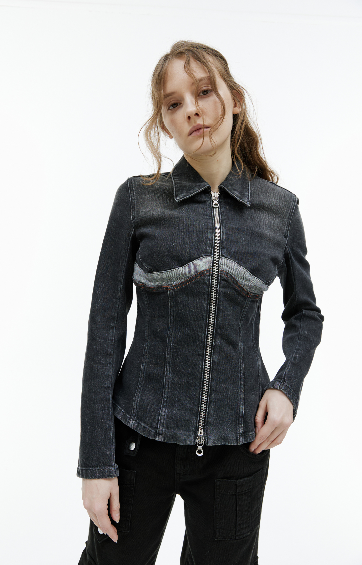 Diesel Джинсовая куртка на молнии