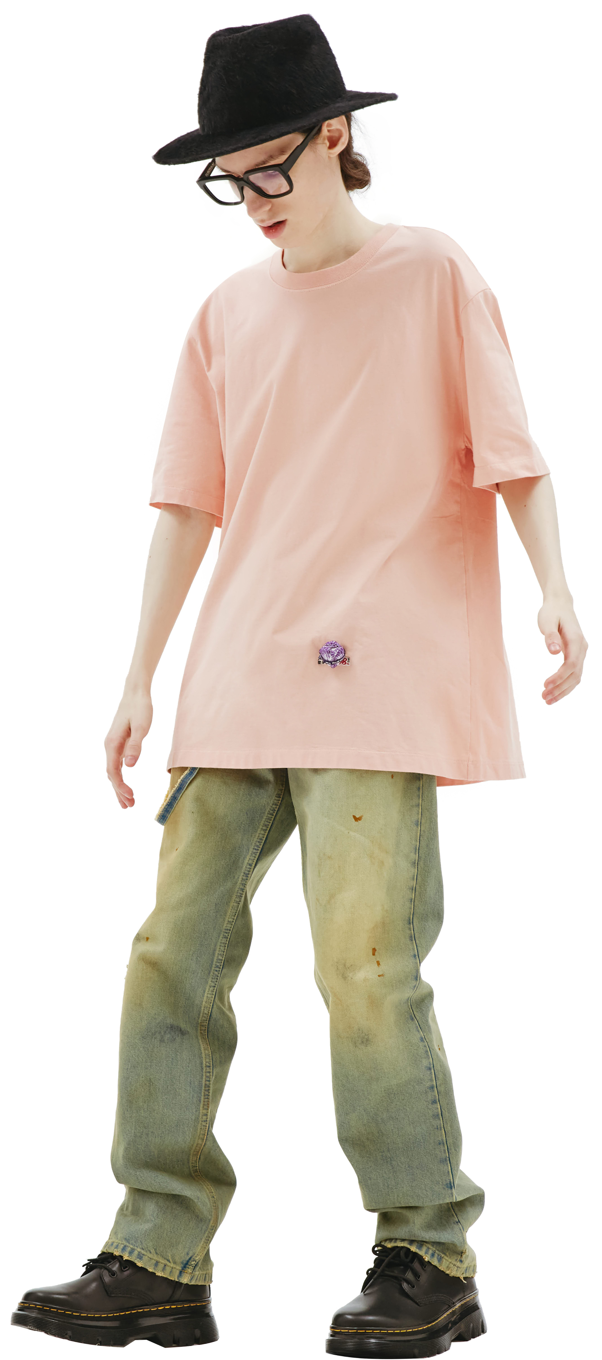 Doublet Футболка из хлопка с нашивкой