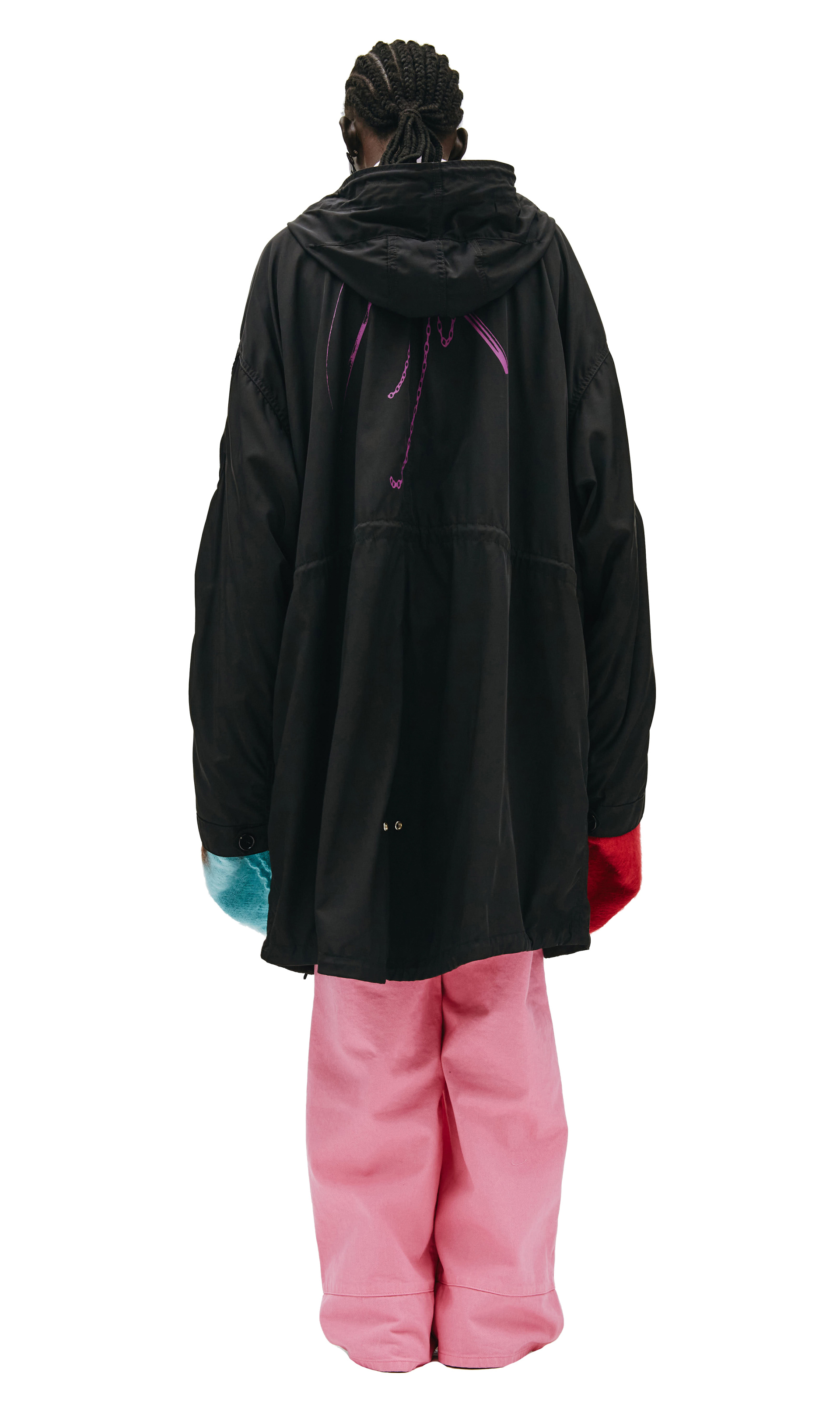 Raf Simons Оверсайз парка с принтом