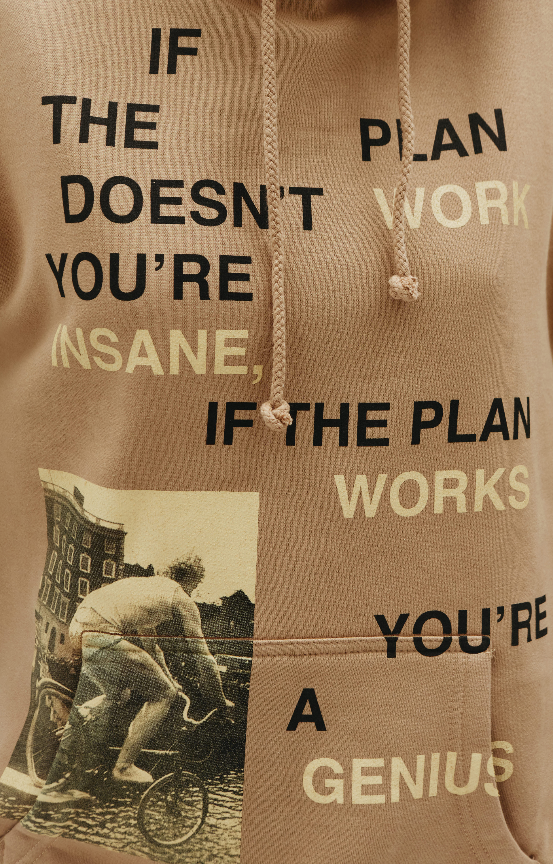 KidSuper Коричневое худи с принтом