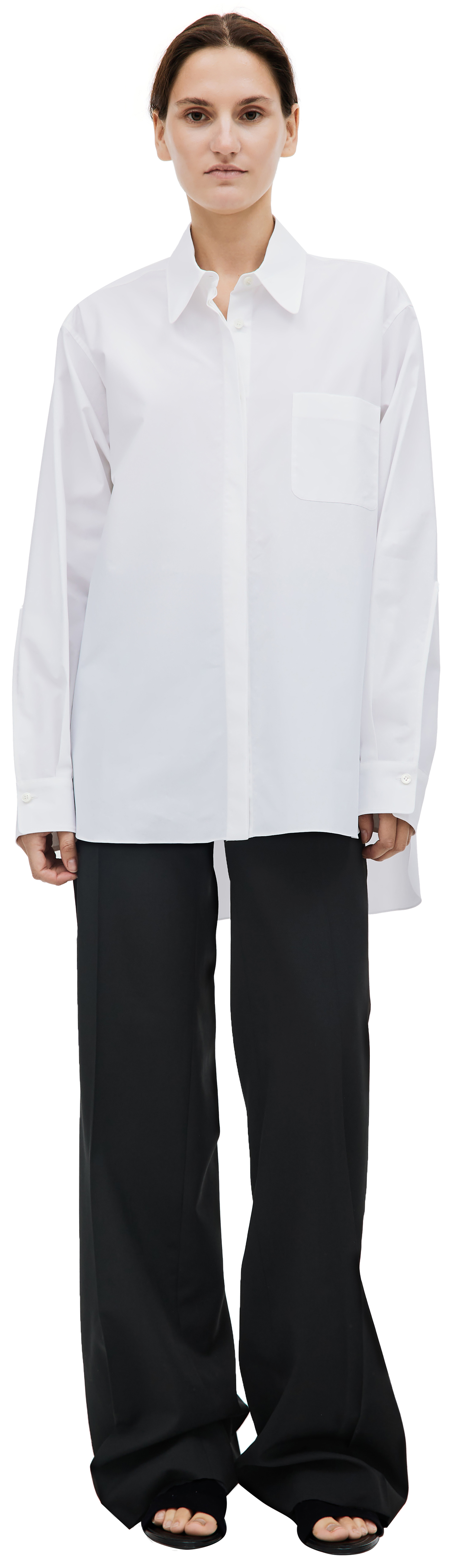 QUIRA Оверсайз рубашка с накладным карманом