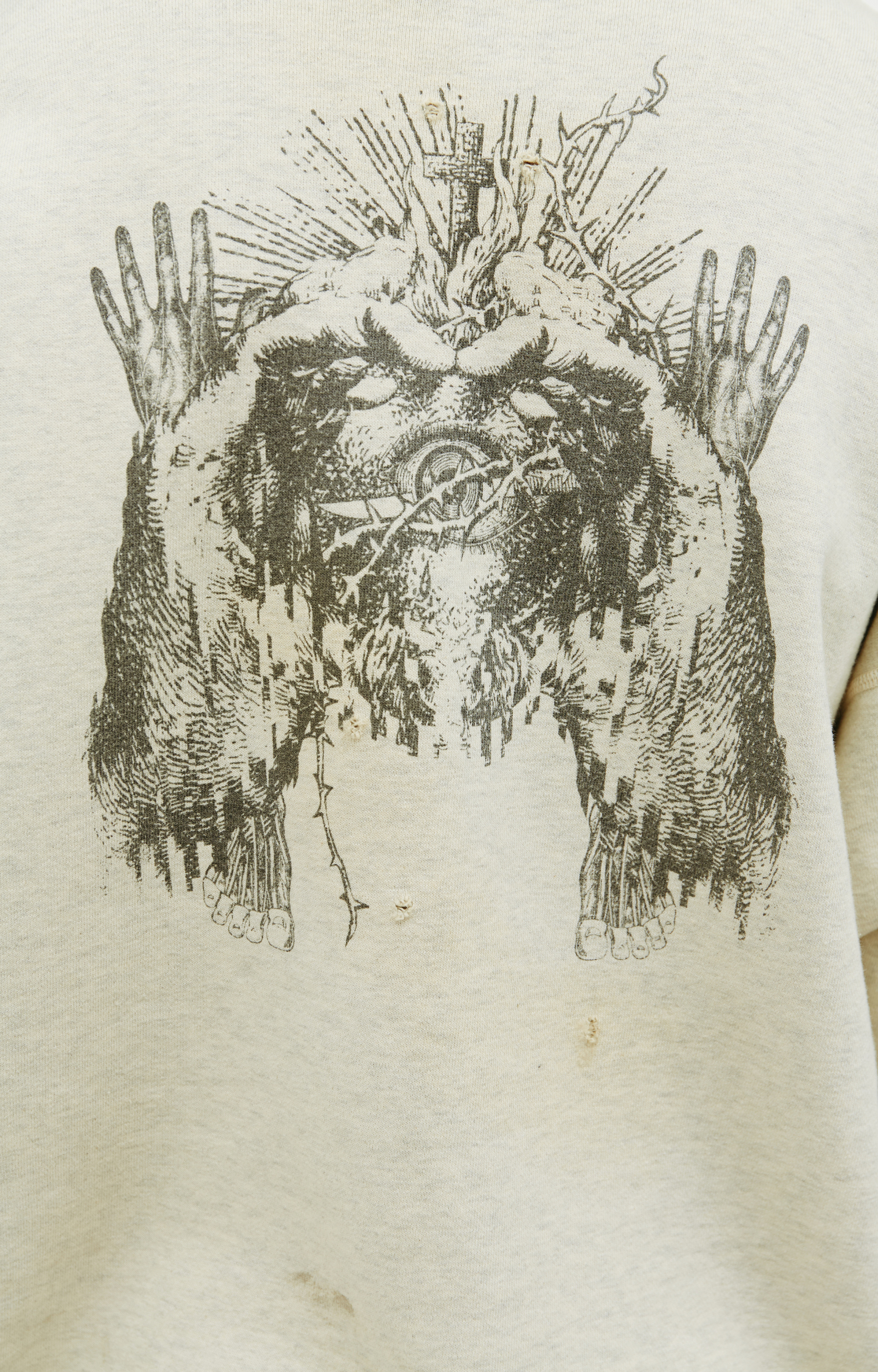 Saint Michael Оверсайз свитшот с принтом