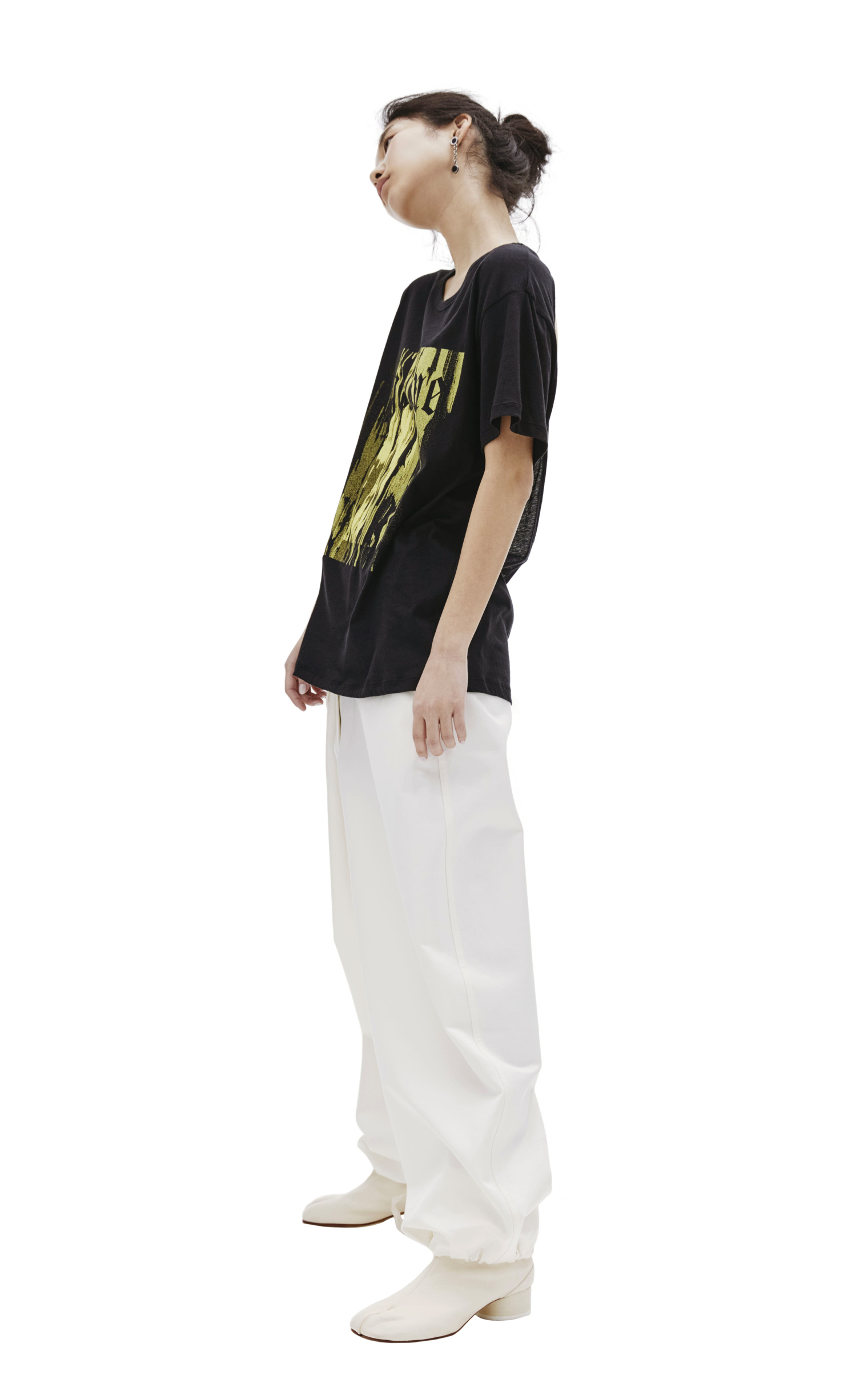 Ann Demeulemeester Черная футболка с вырезом на спине