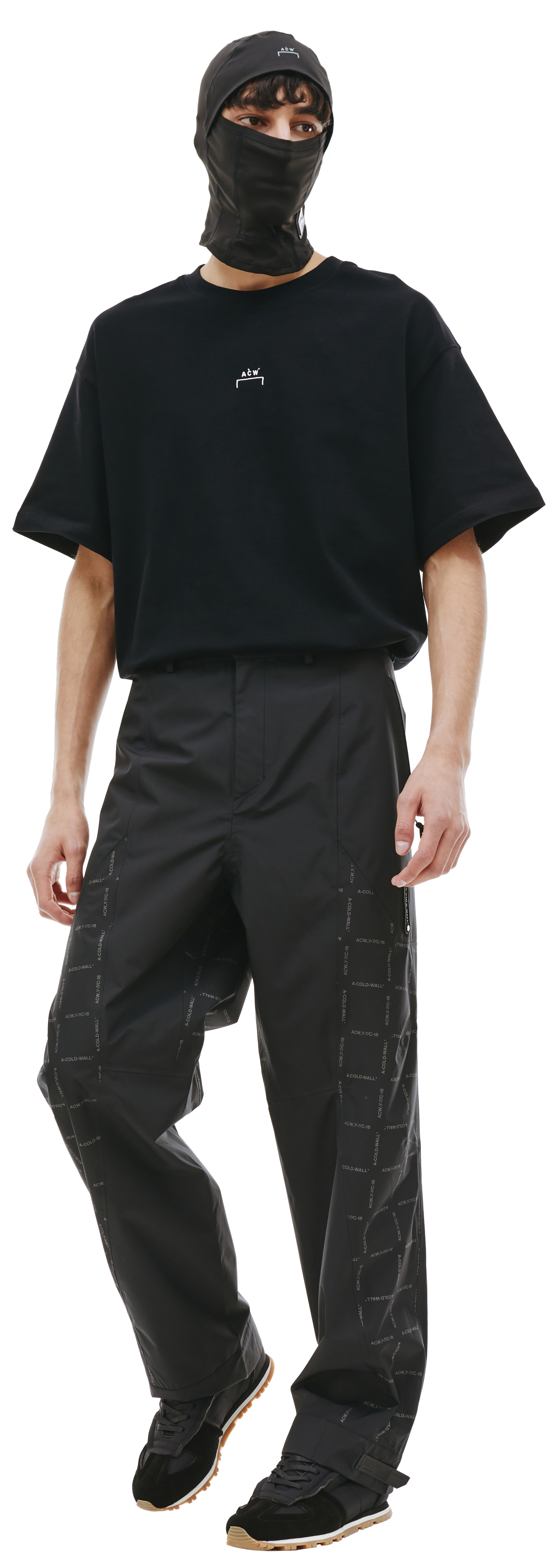 A-COLD-WALL* Черные брюки с монопринтом