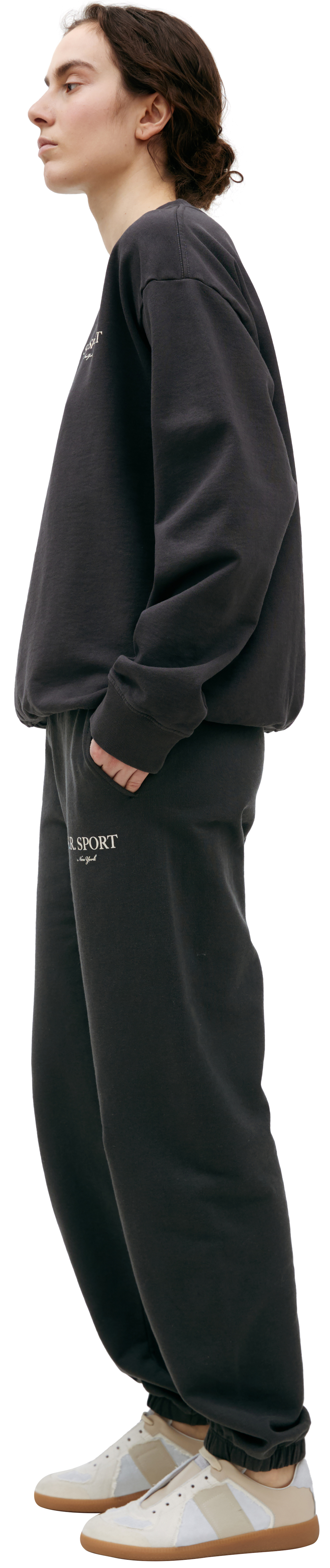 SPORTY & RICH Хлопковый свитшот с логотипом