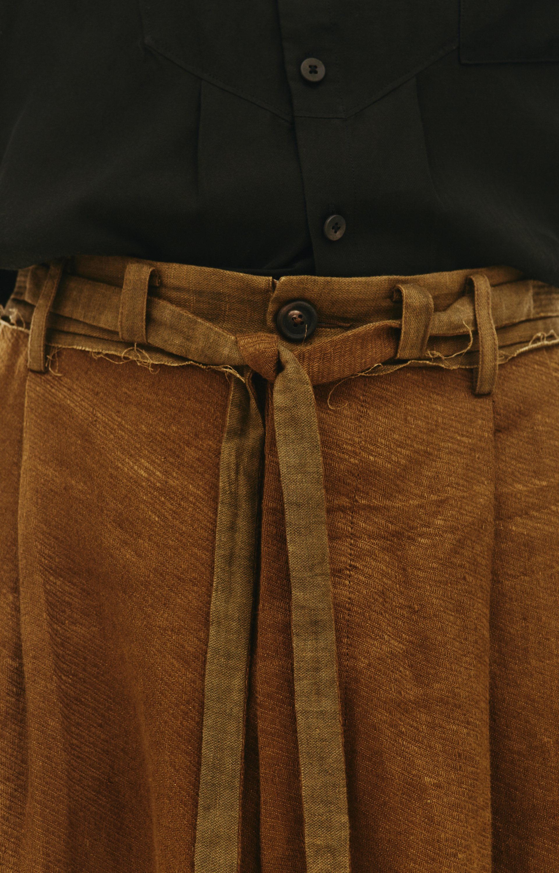 Ziggy Chen Широкие брюки с завязками