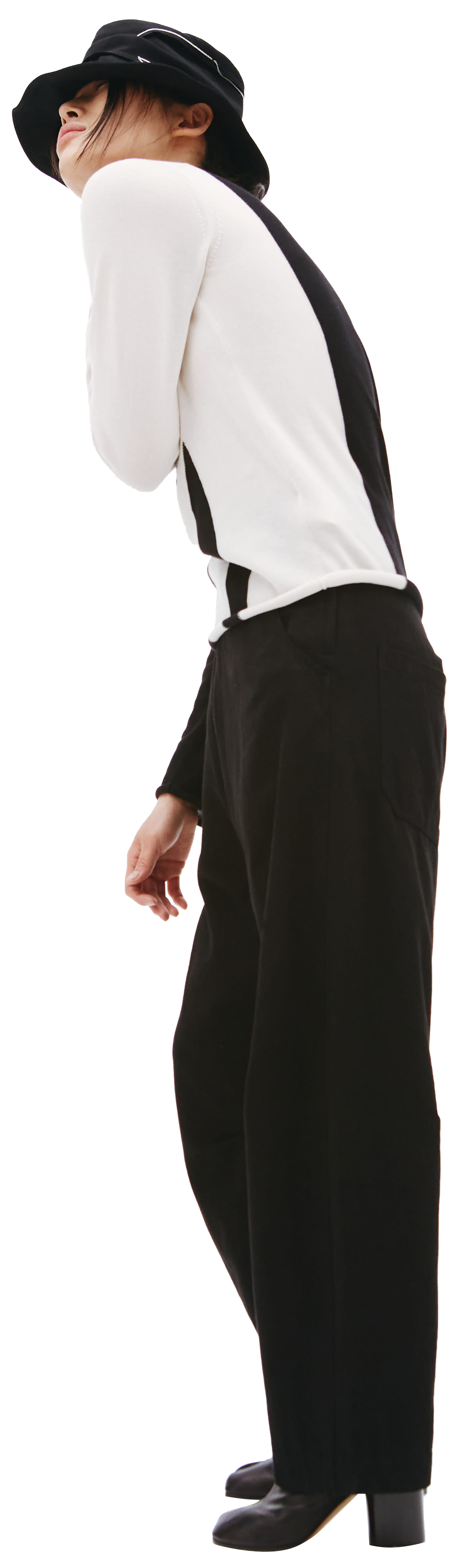 Y\'s Черный пуловер из хлопка