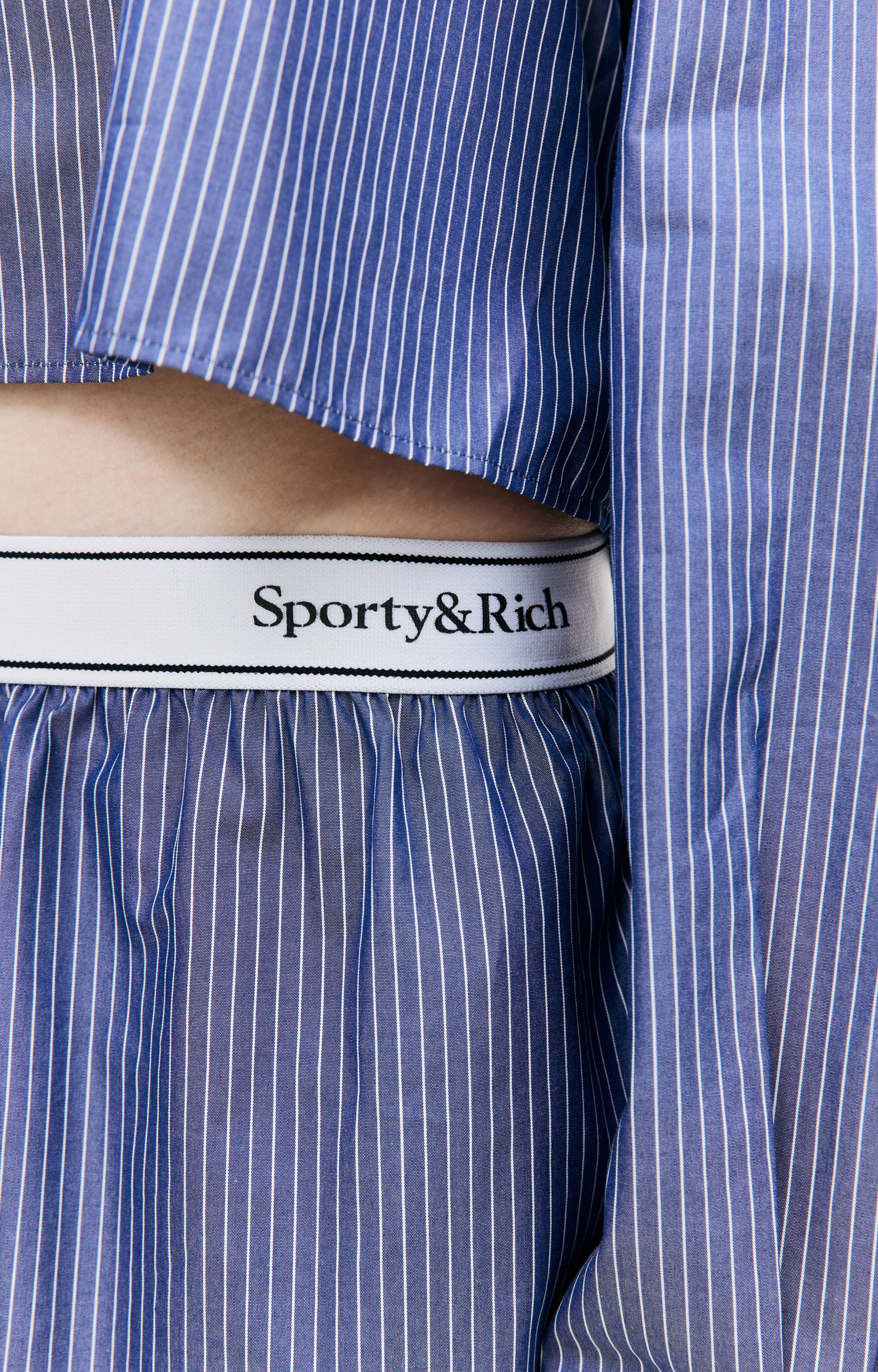 SPORTY & RICH Хлопковые шорты на резинке