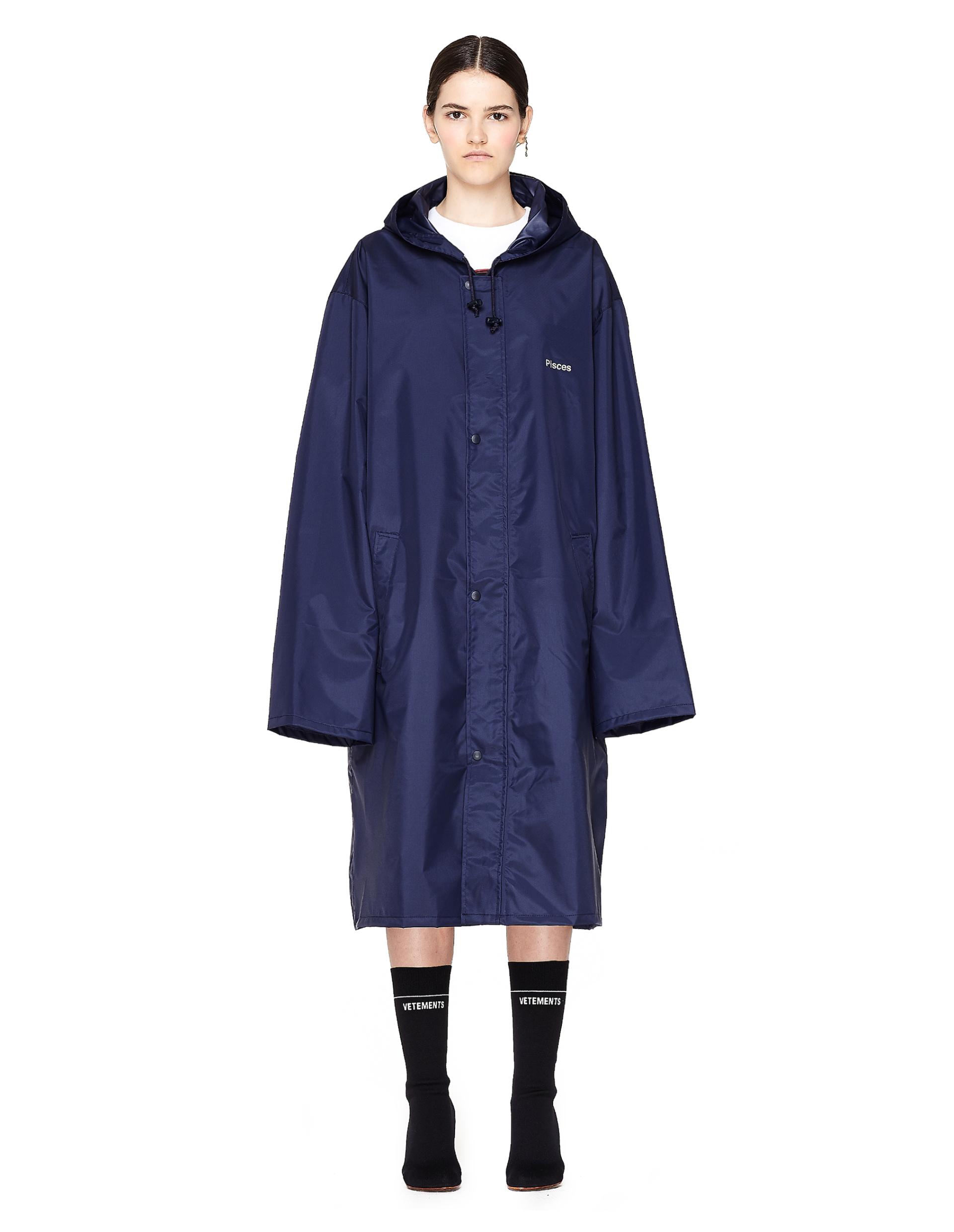 VETEMENTS Oversize-дождевик с принтом \'Рыбы\'