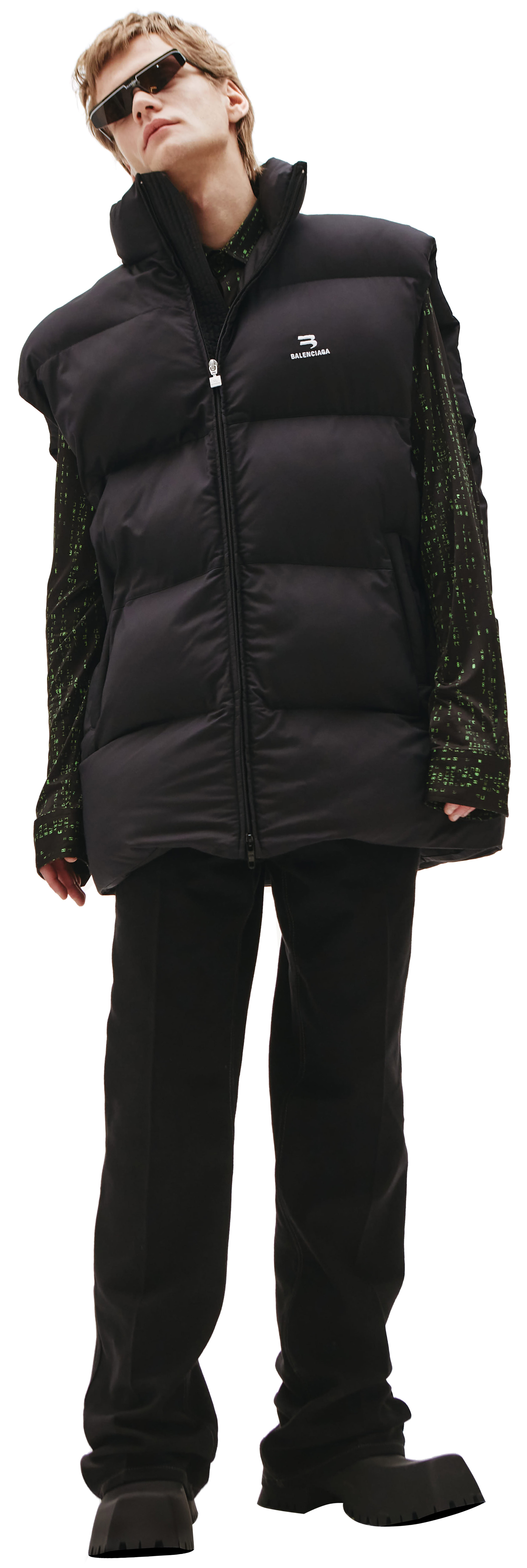 Balenciaga Оверсайз жилет с вышивкой логотипа