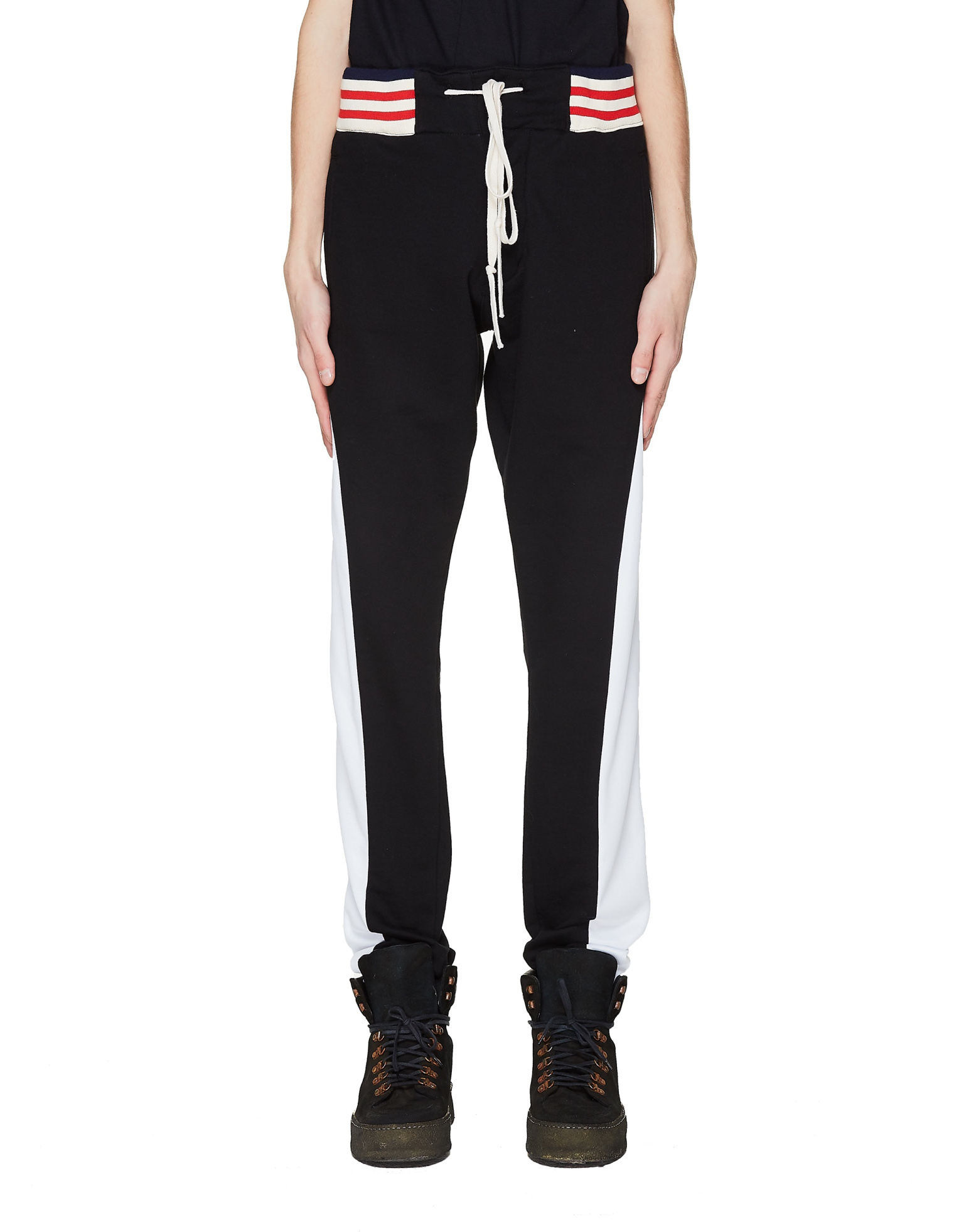 Greg Lauren Черные брюки с лампасами