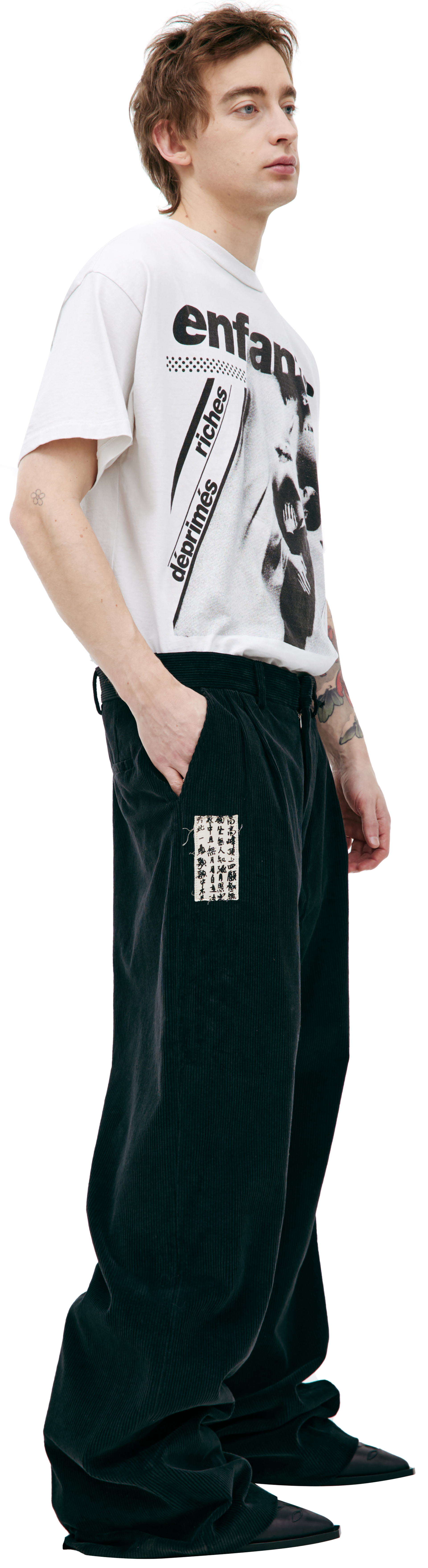 Enfants Riches Déprimés Вельветовые брюки с патчем