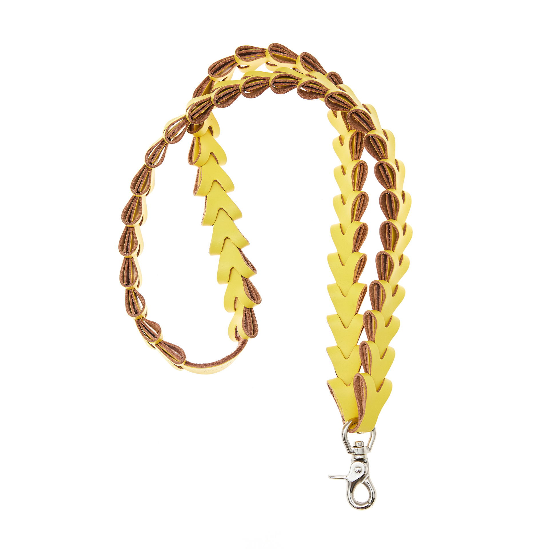 Hender Scheme Плетеный брелок из желтой кожи
