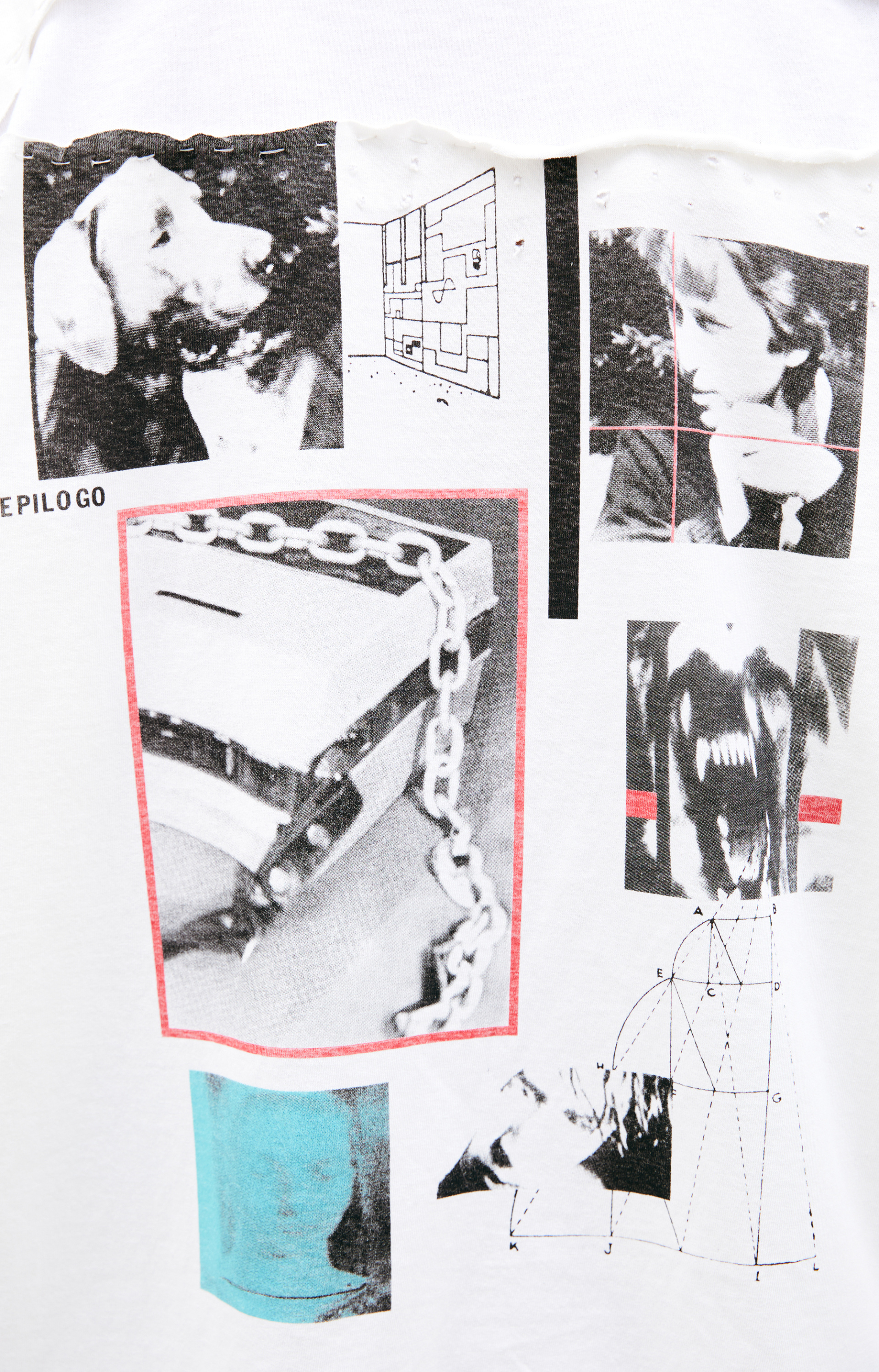 Enfants Riches Déprimés Белый лонгслив с принтом